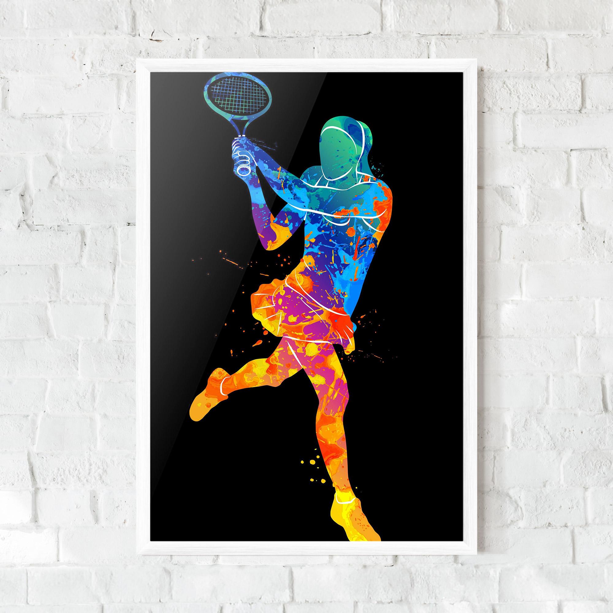 Gerahmte Poster Blue Orange Tennis mockup 0