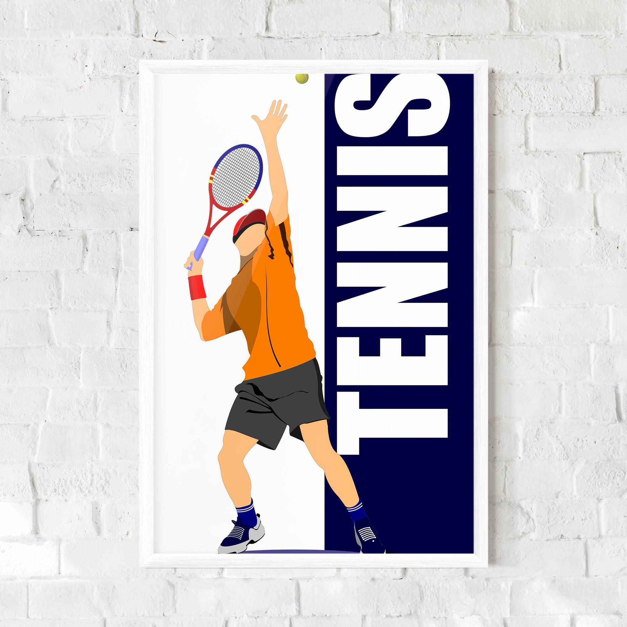 Gerahmte Poster Orange Tennis Player mockup 0