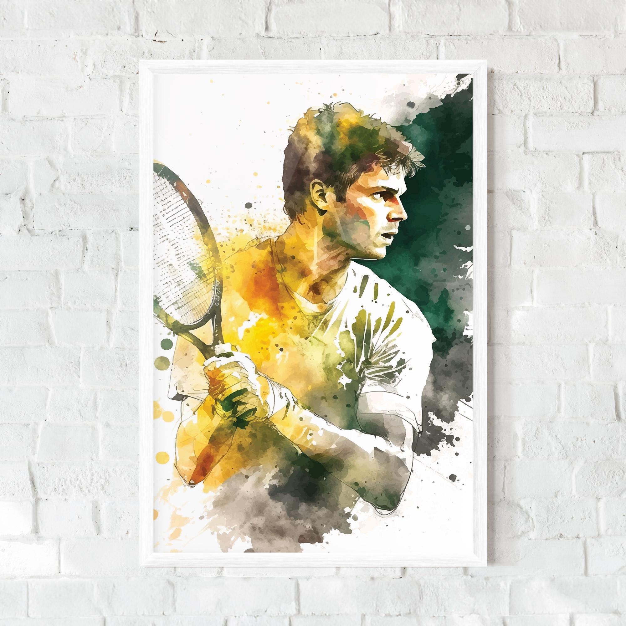 Gerahmte Poster Player Watercolor mockup 0