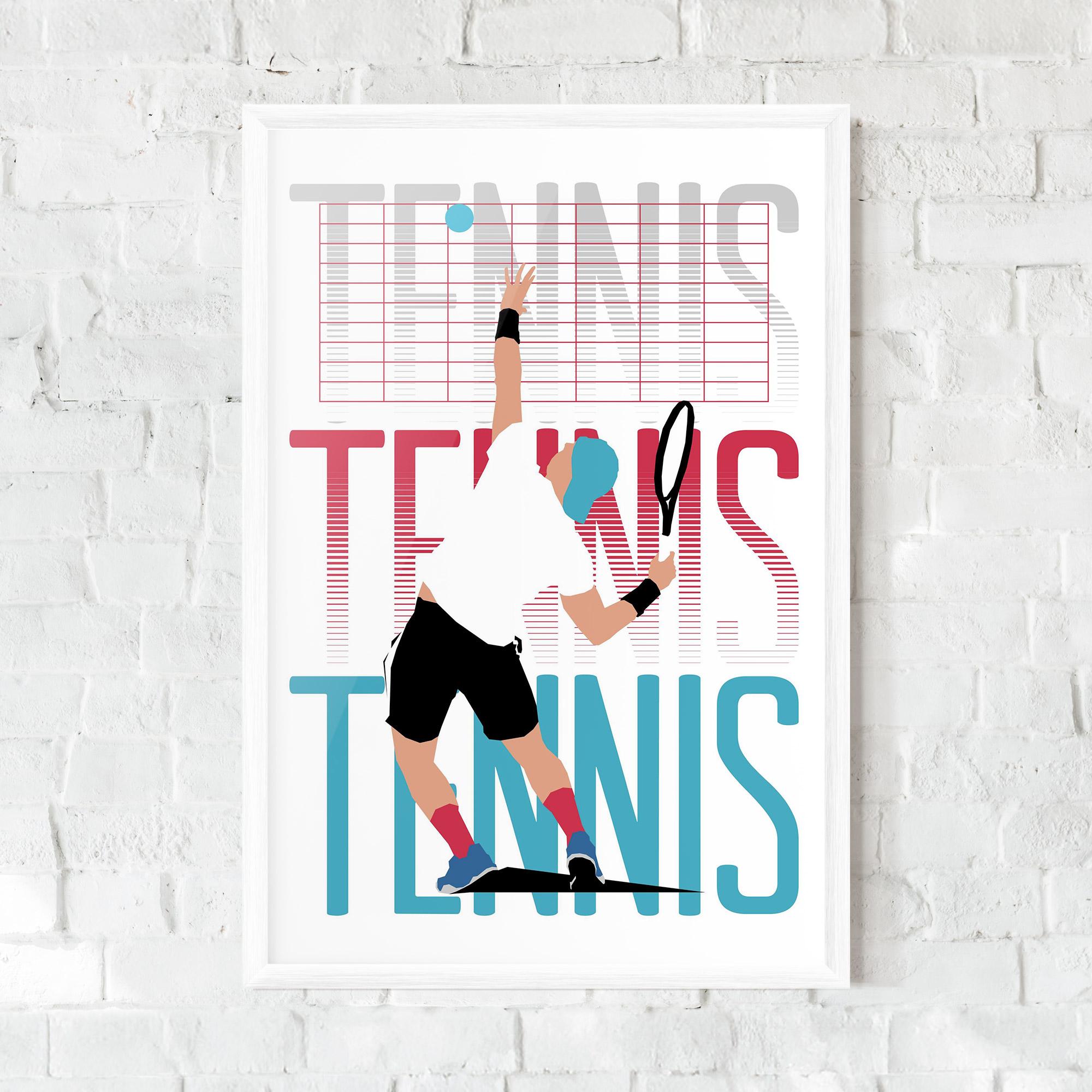 Gerahmte Poster Tennis Ball Jump mockup 0