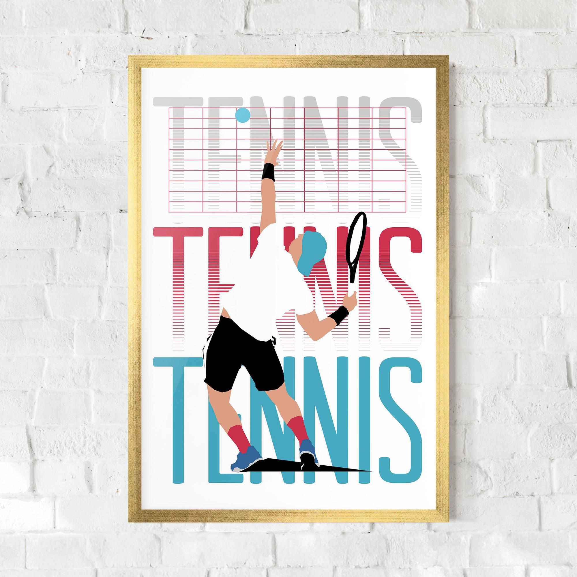 Gerahmte Poster Tennis Ball Jump mockup 0