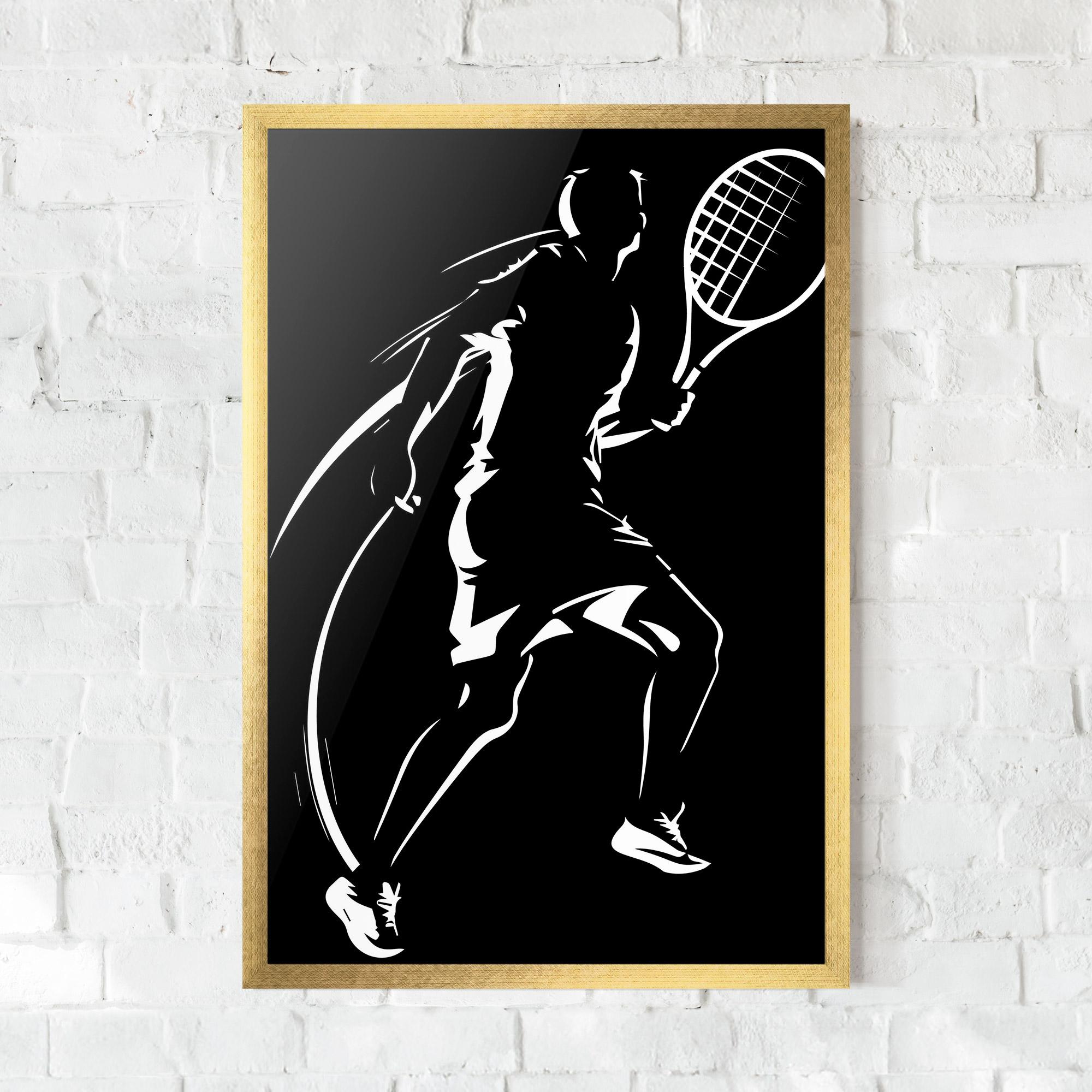 Gerahmte Poster White Line Tennis mockup 0