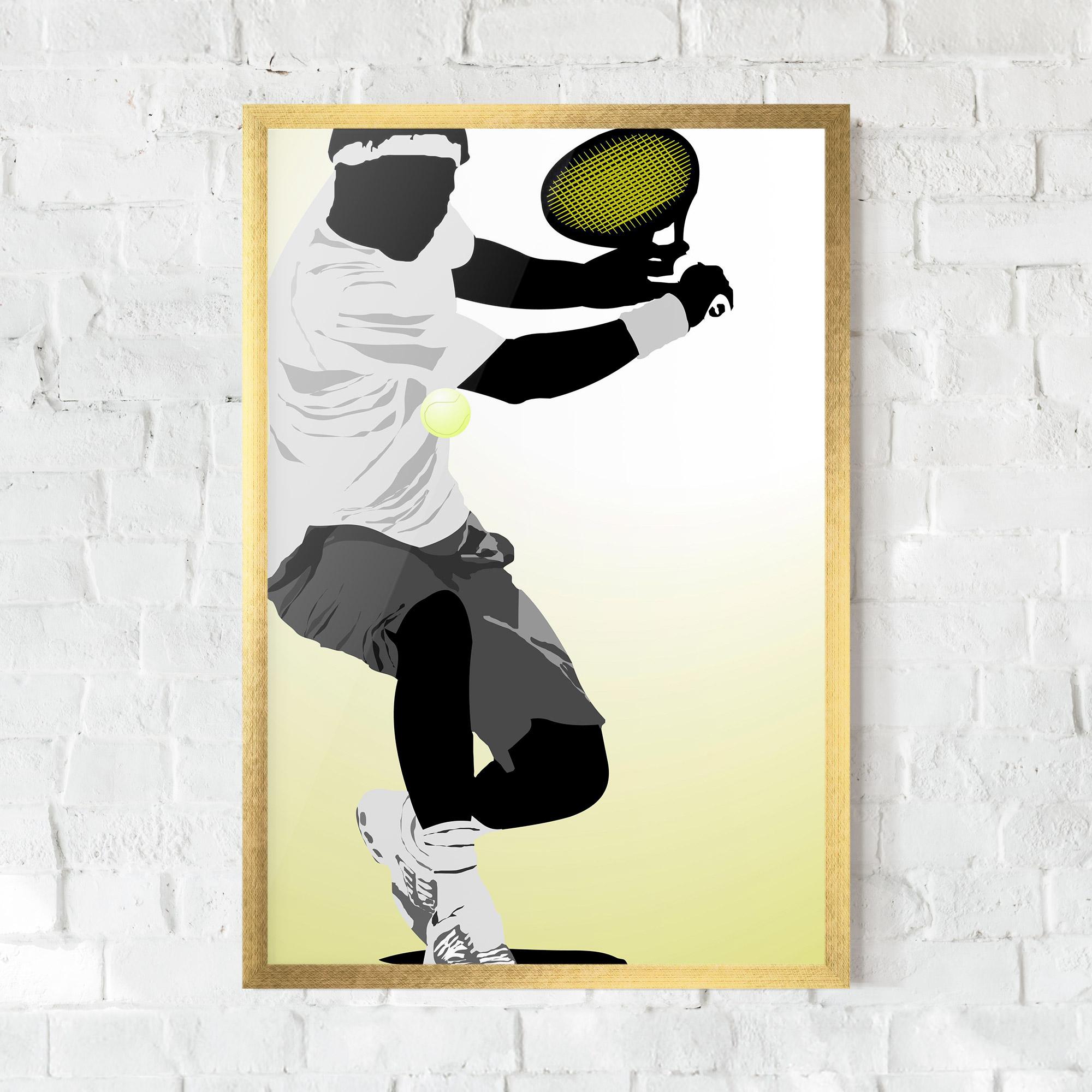 Gerahmte Poster Yellow Light Tennis mockup 0