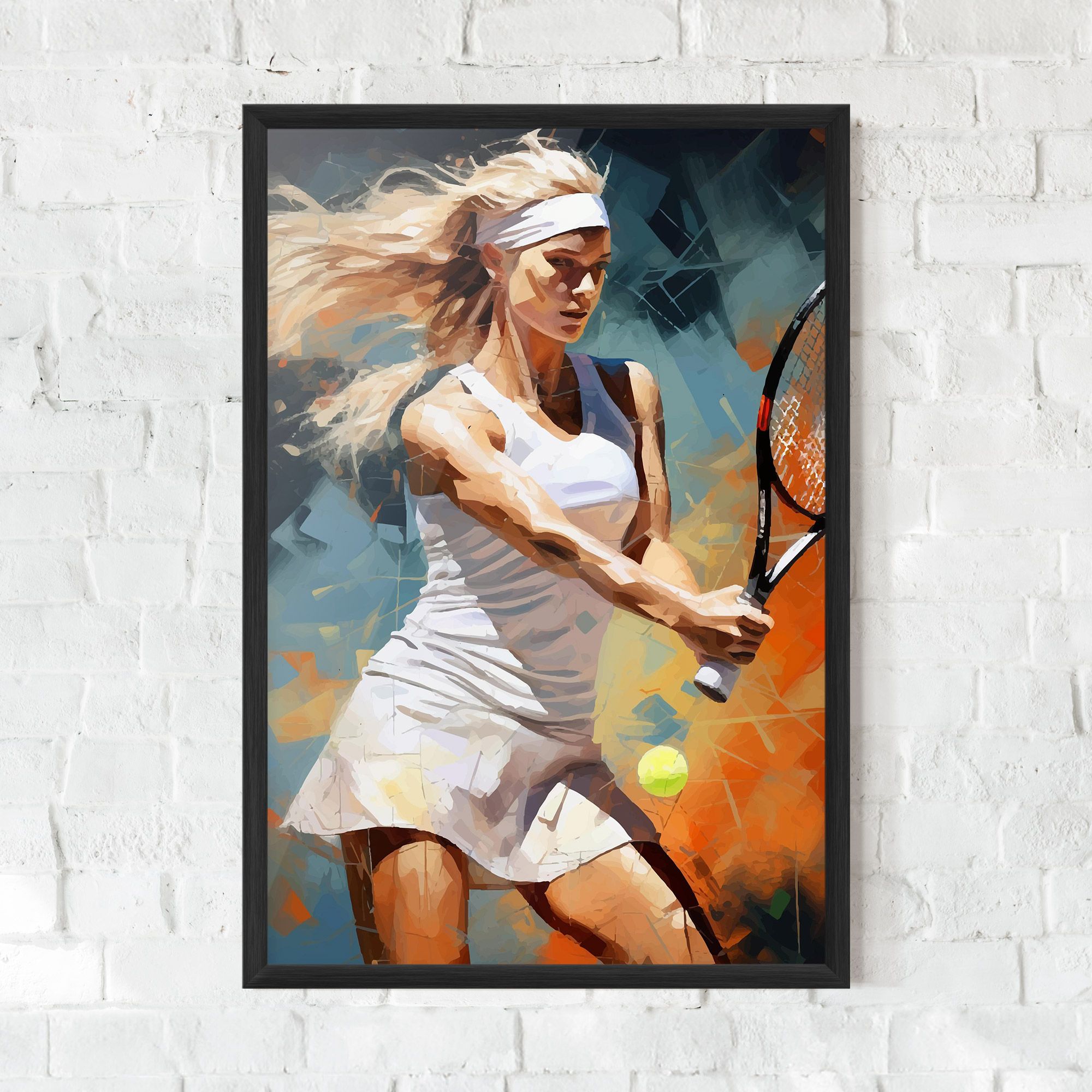 Blonde Tennis Girl mockup 0