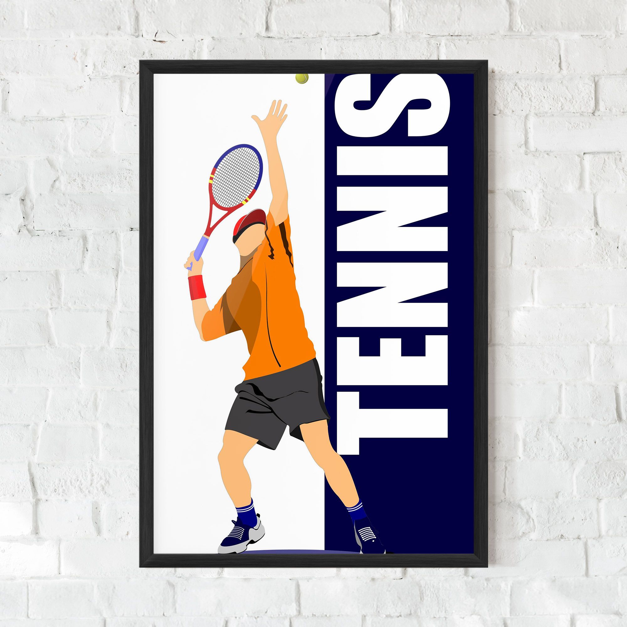 Orange Tennis Player mockup 0