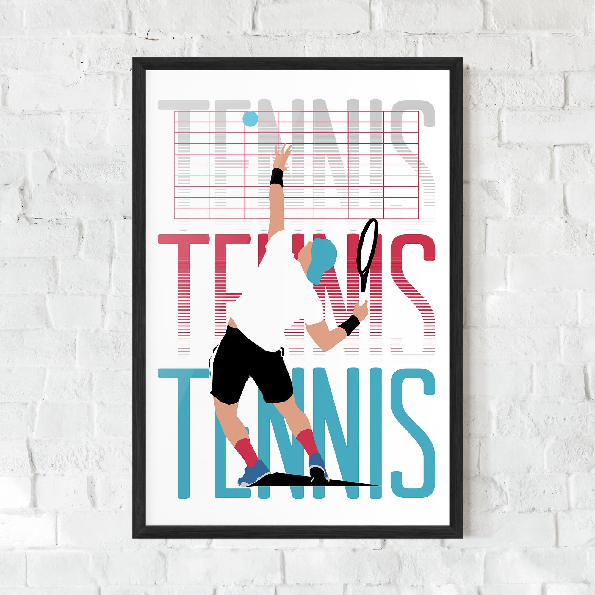 Gerahmte Poster Tennis Ball Jump mockup 0