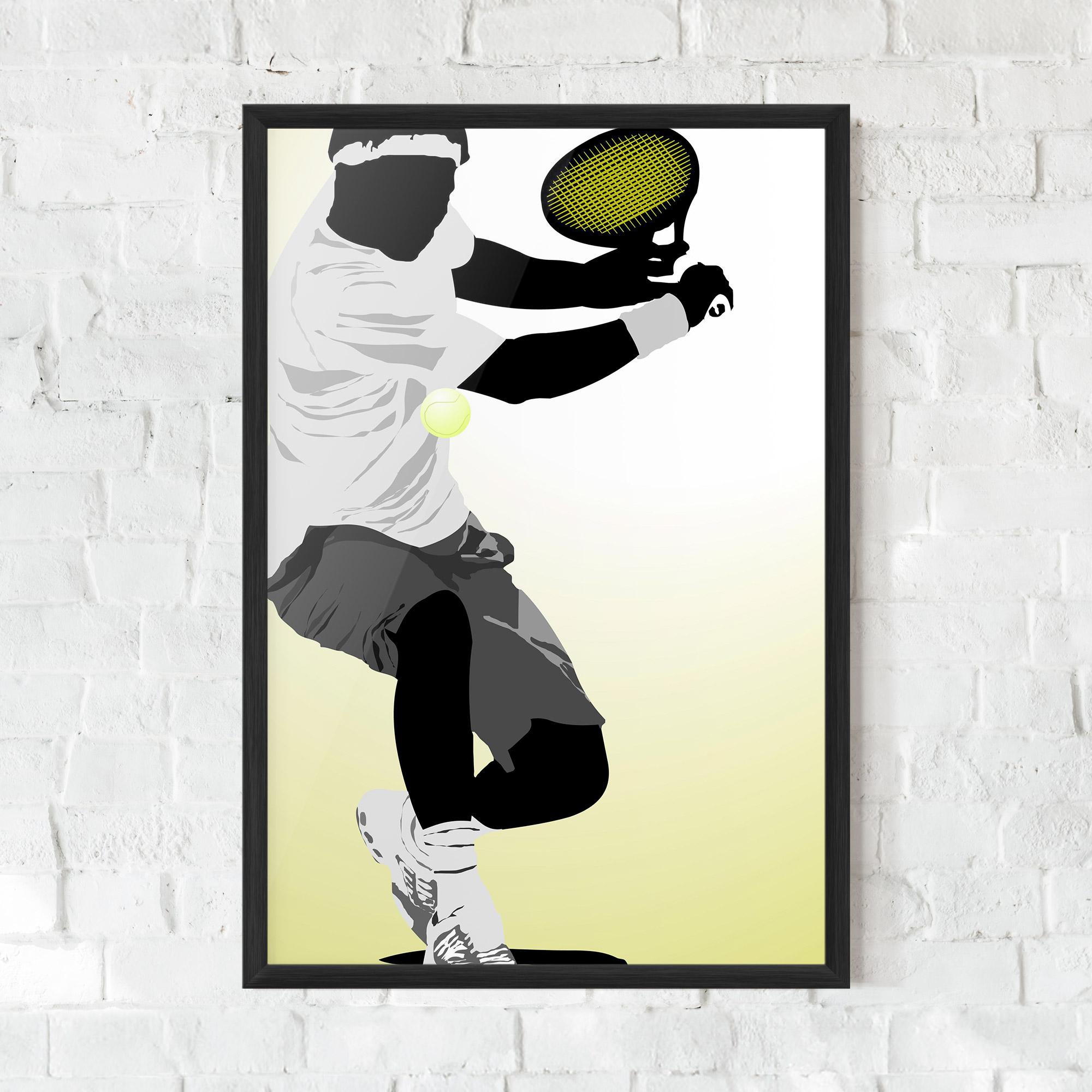 Gerahmte Poster Yellow Light Tennis mockup 0