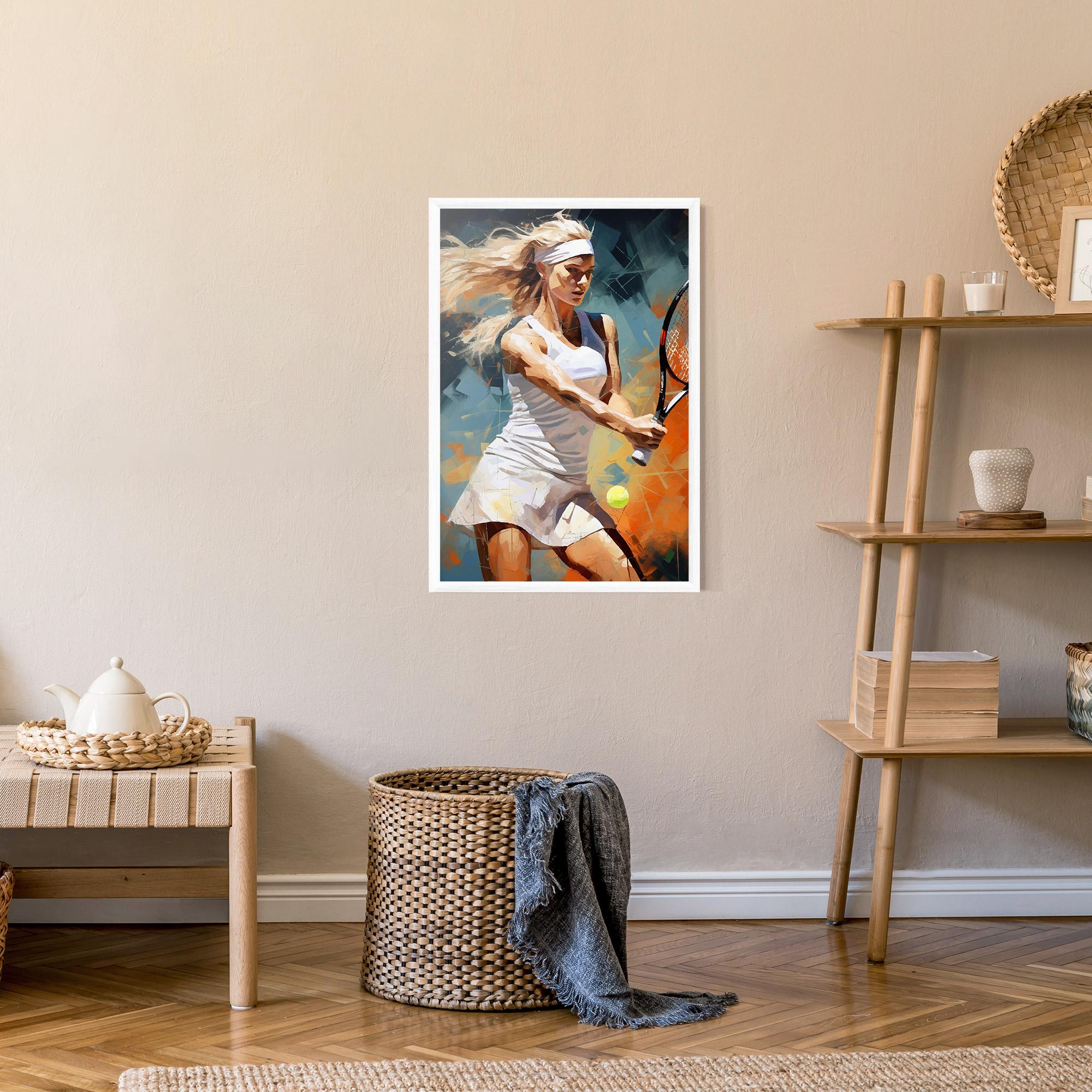Gerahmte Poster Blonde Tennis Girl mockup 9