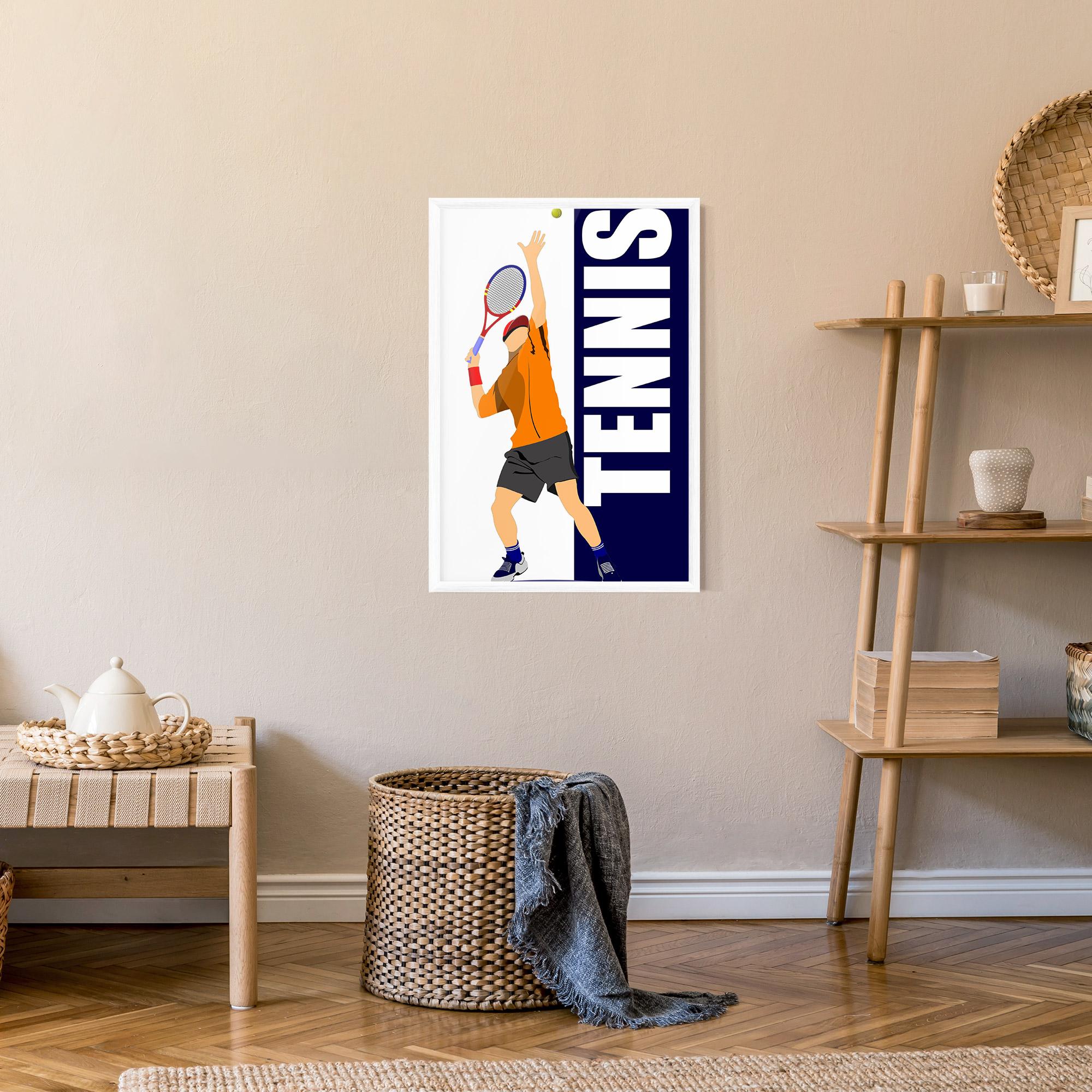 Gerahmte Poster Orange Tennis Player mockup 9