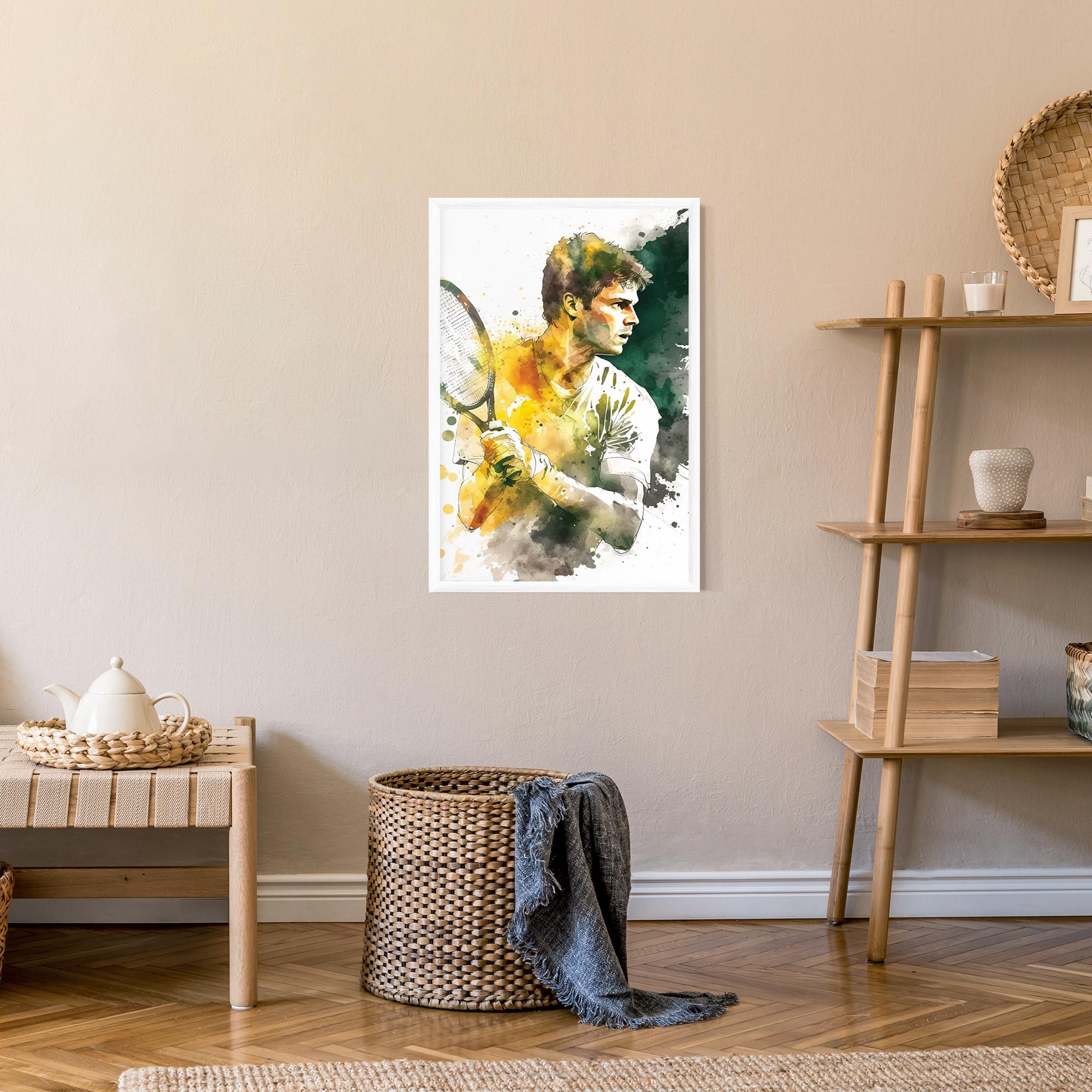 Gerahmte Poster Player Watercolor mockup 9