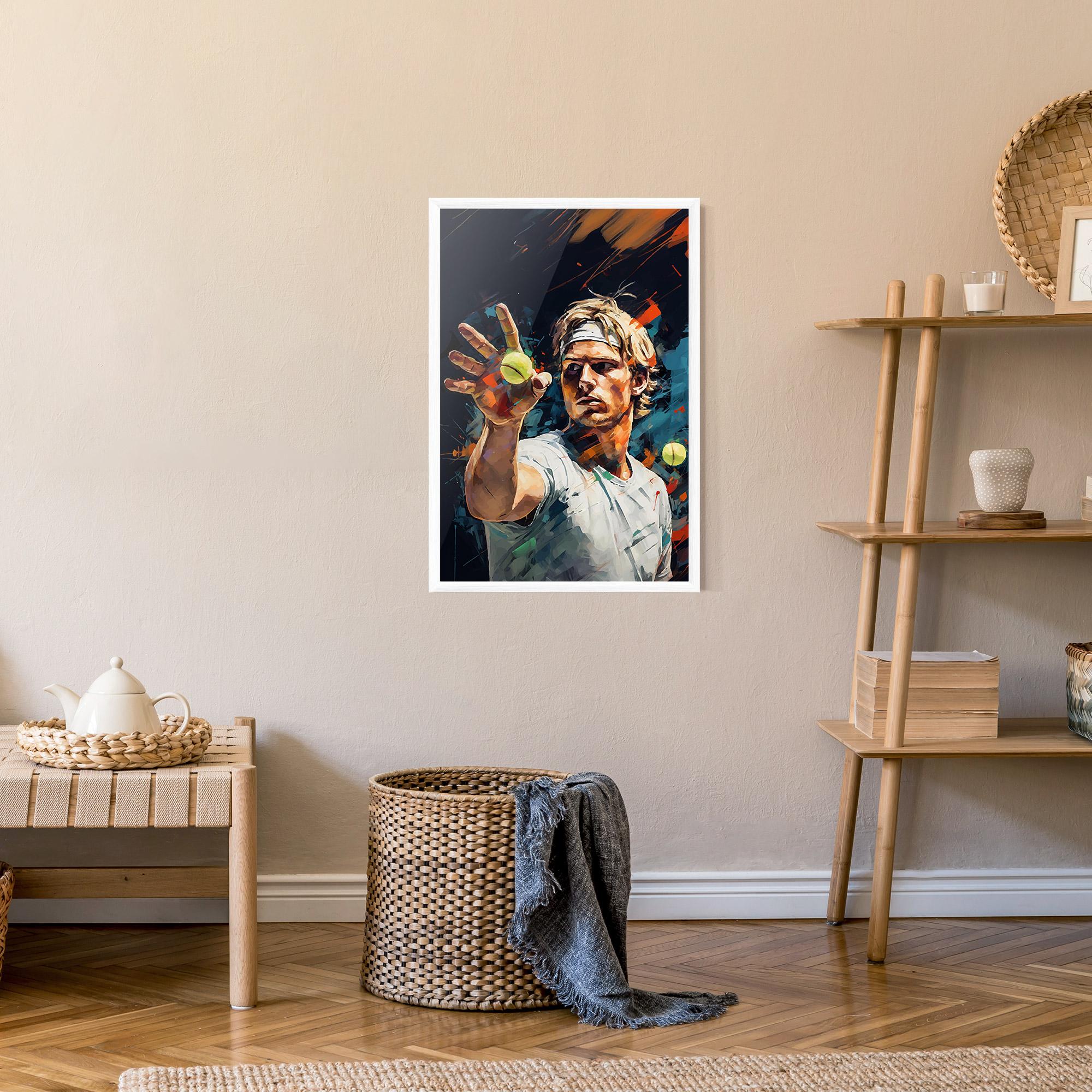 Gerahmte Poster Tennis Player Art mockup 9