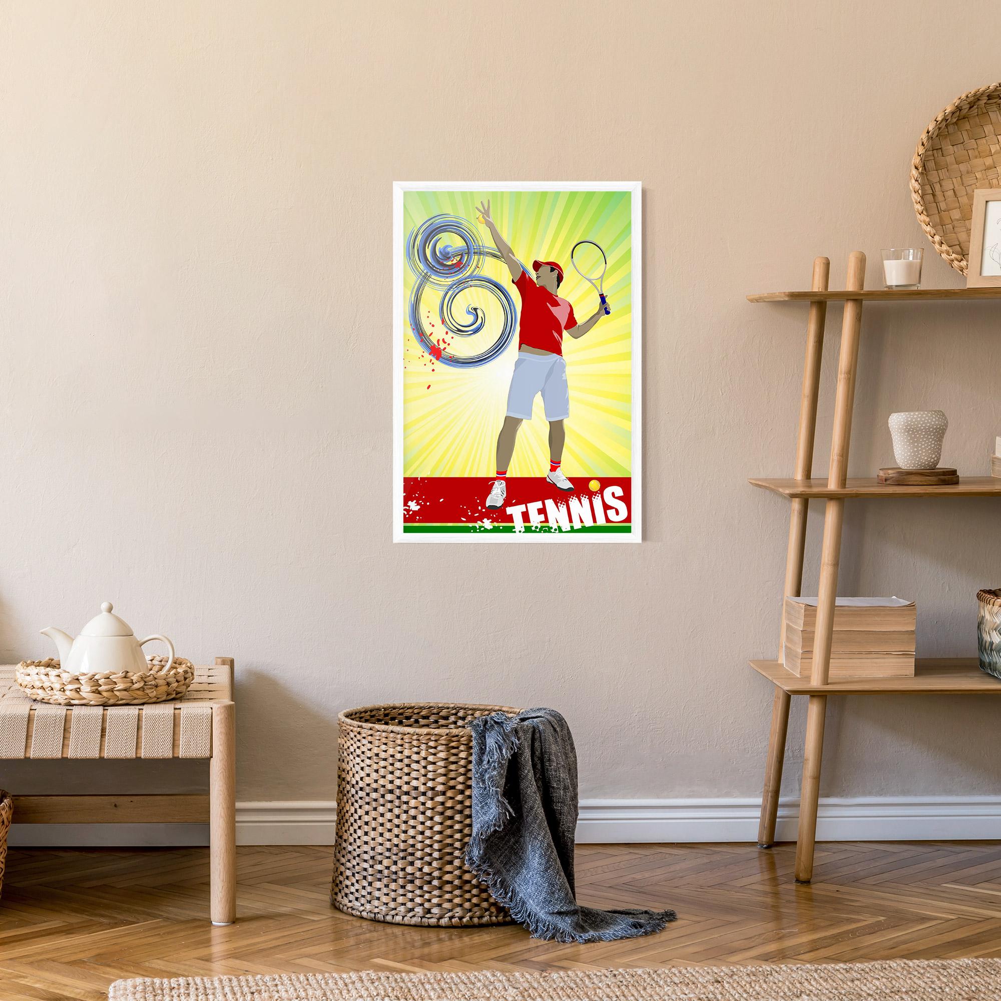 Gerahmte Poster Tennis Spiral mockup 9