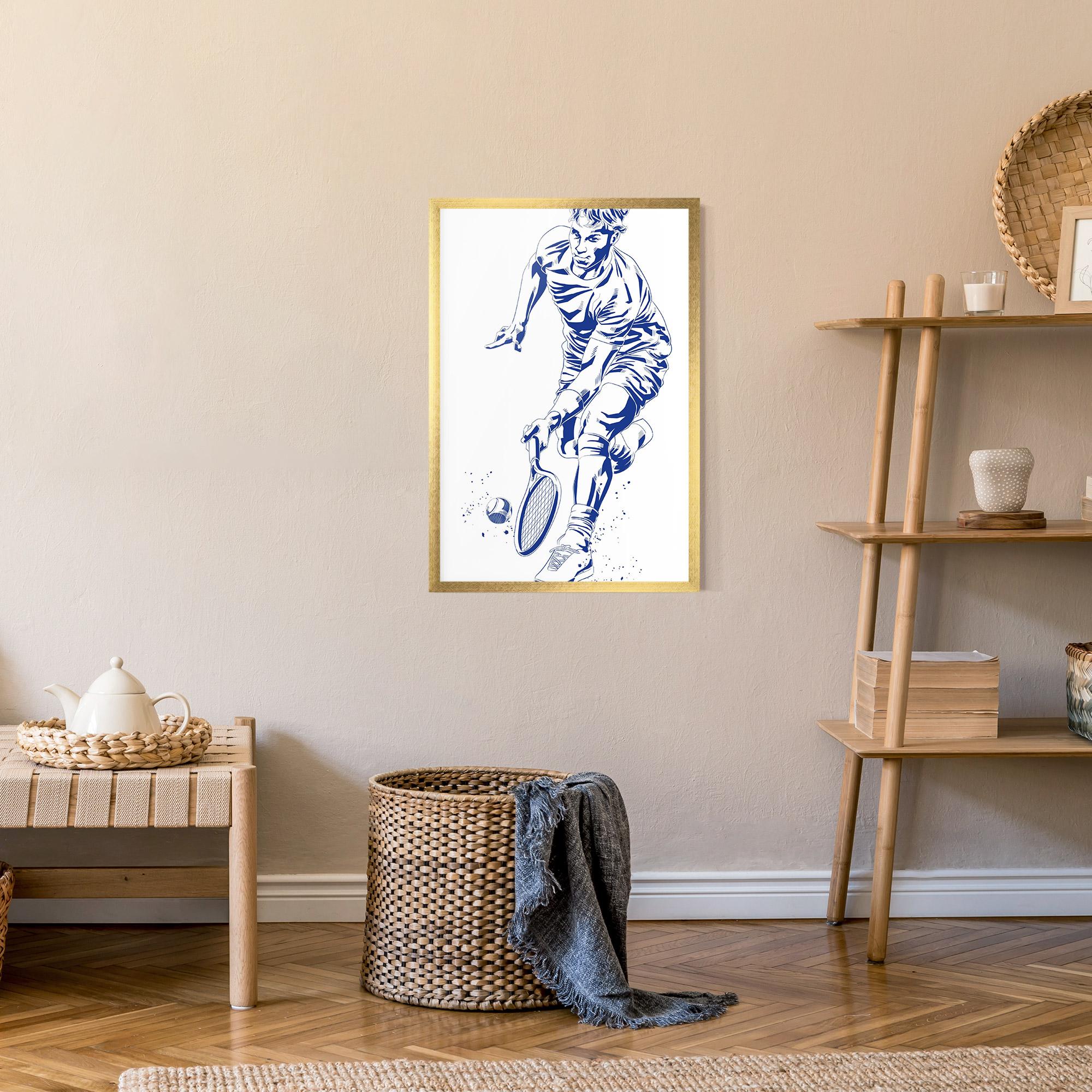 Gerahmte Poster Blue Tennis mockup 9