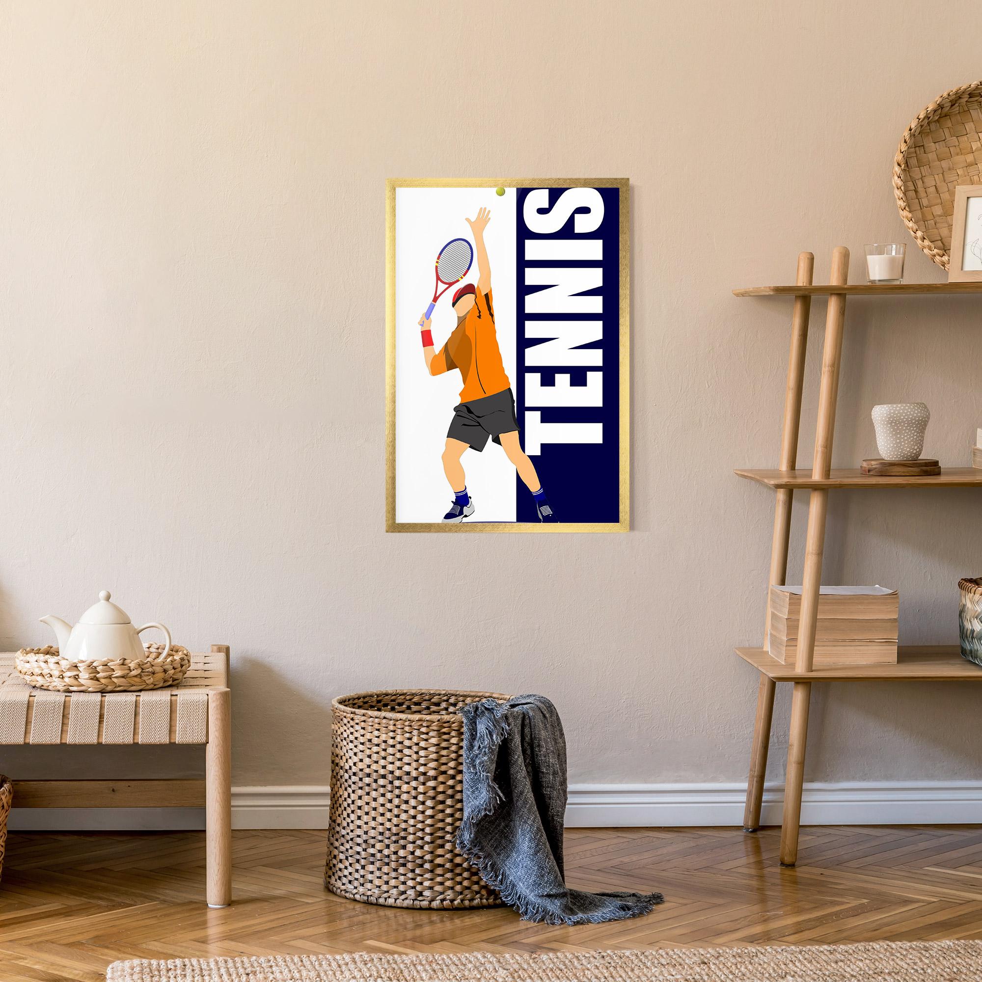 Gerahmte Poster Orange Tennis Player mockup 9