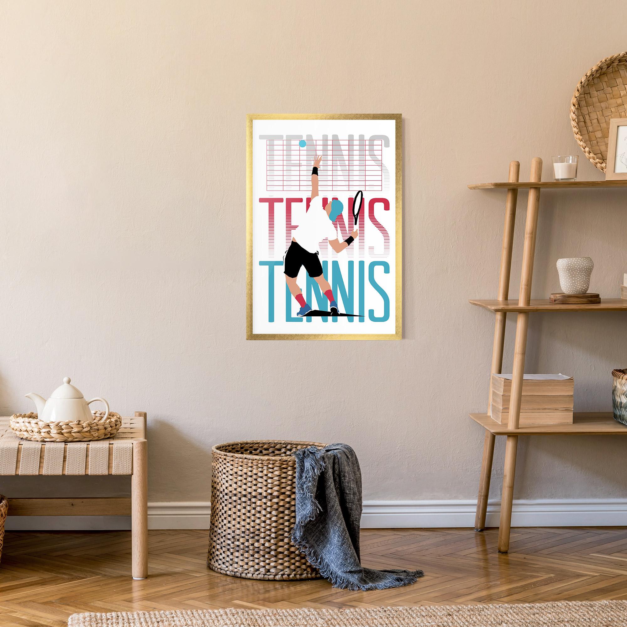 Gerahmte Poster Tennis Ball Jump mockup 9