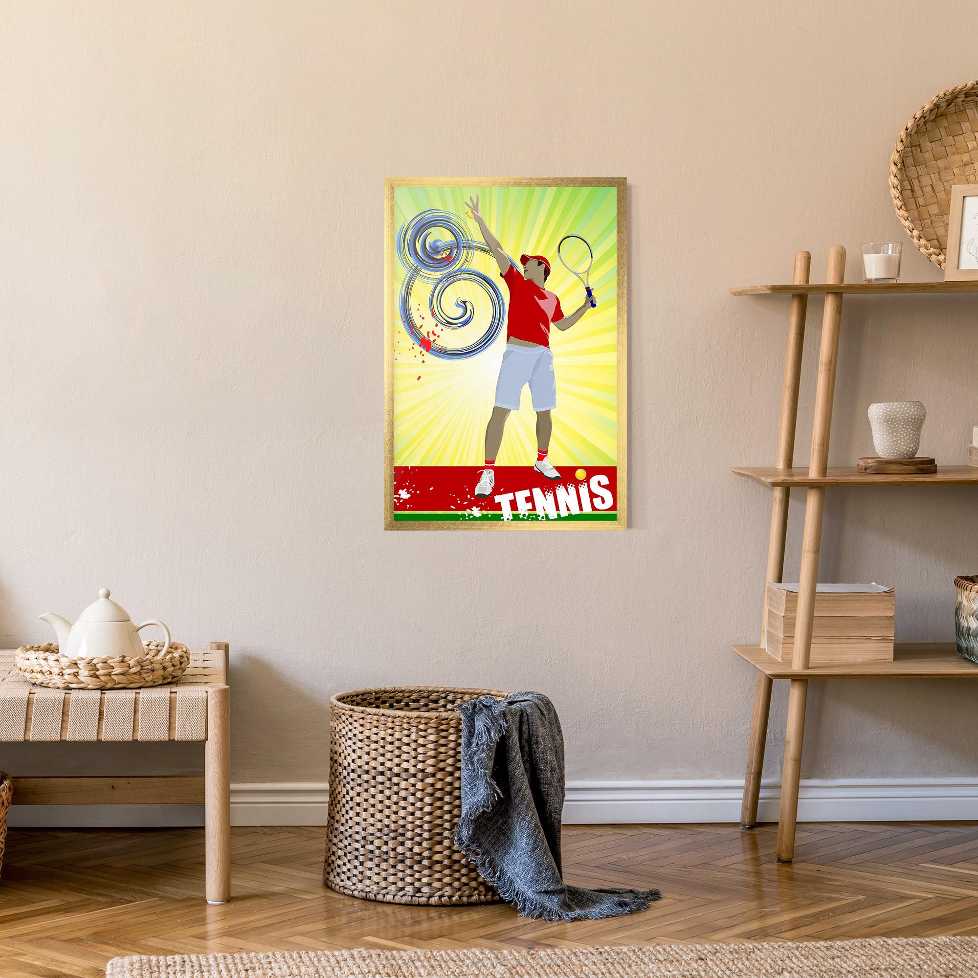 Gerahmte Poster Tennis Spiral mockup 9