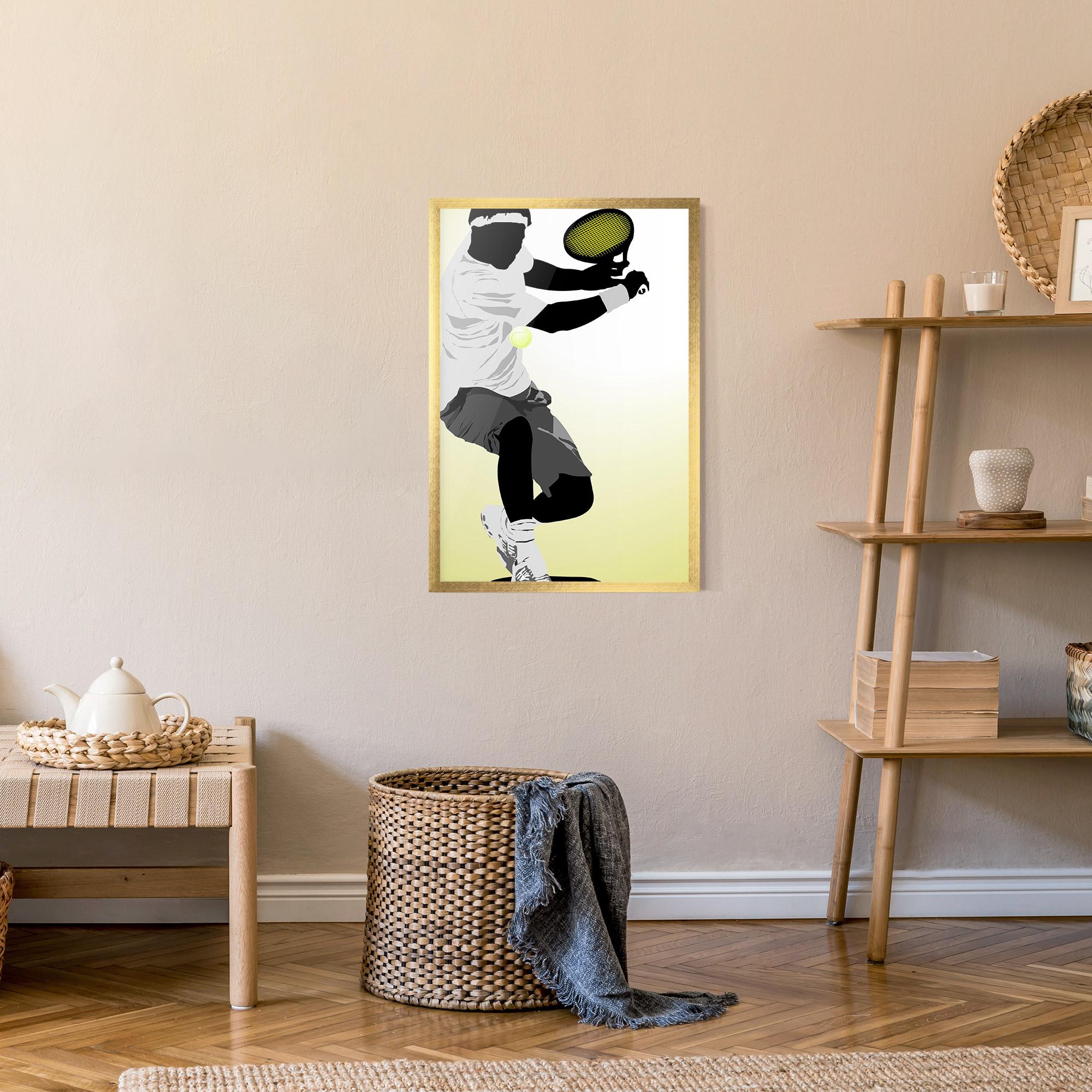 Gerahmte Poster Yellow Light Tennis mockup 9