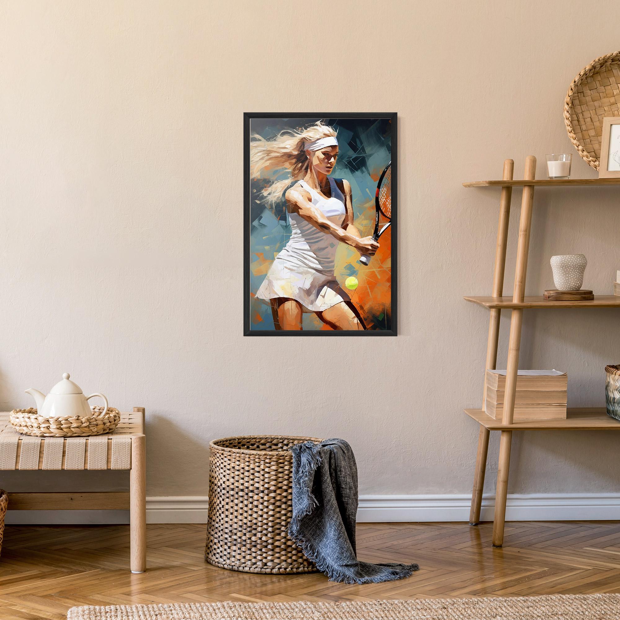 Gerahmte Poster Blonde Tennis Girl mockup 9