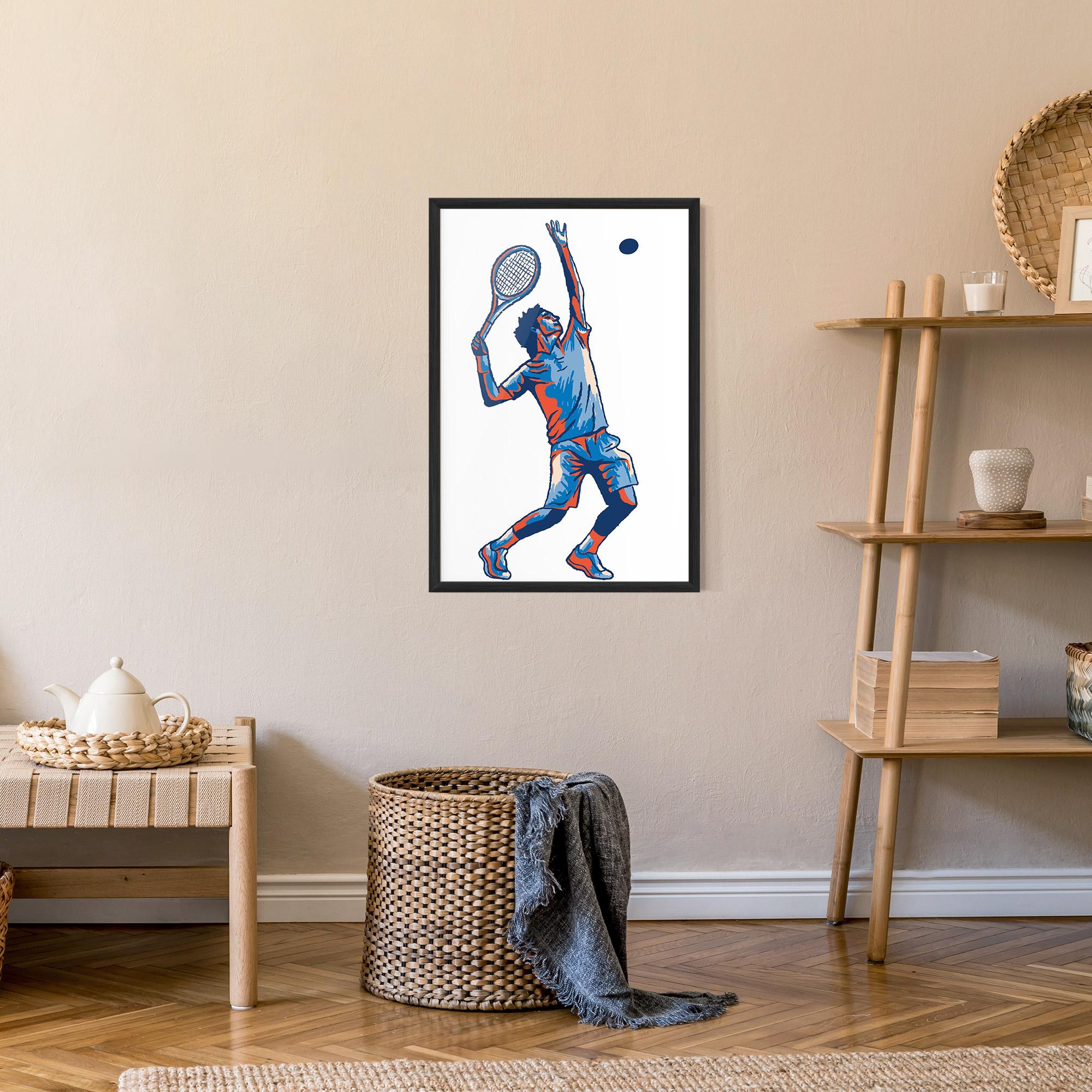 Gerahmte Poster Blue Red Tennis mockup 9