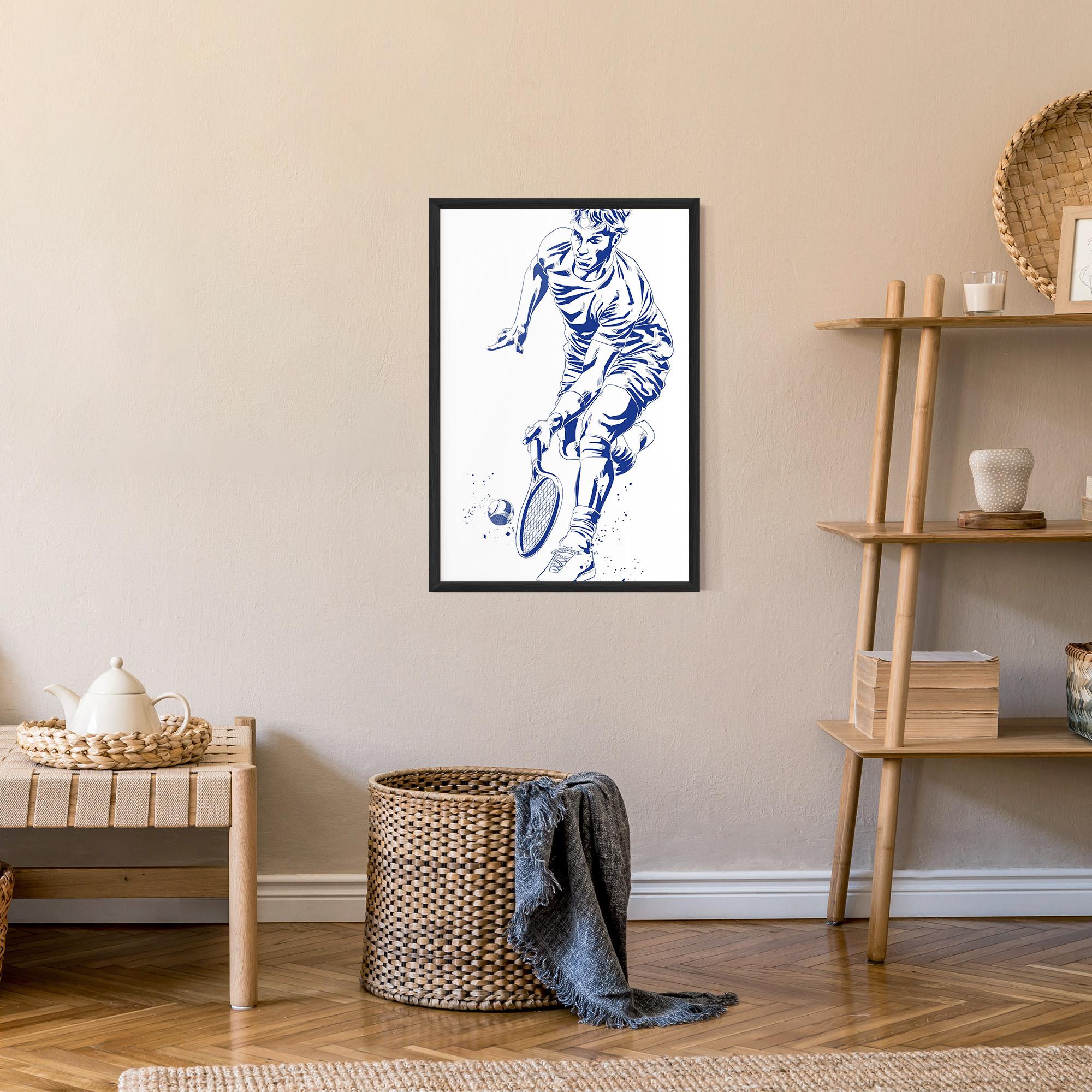 Gerahmte Poster Blue Tennis mockup 9