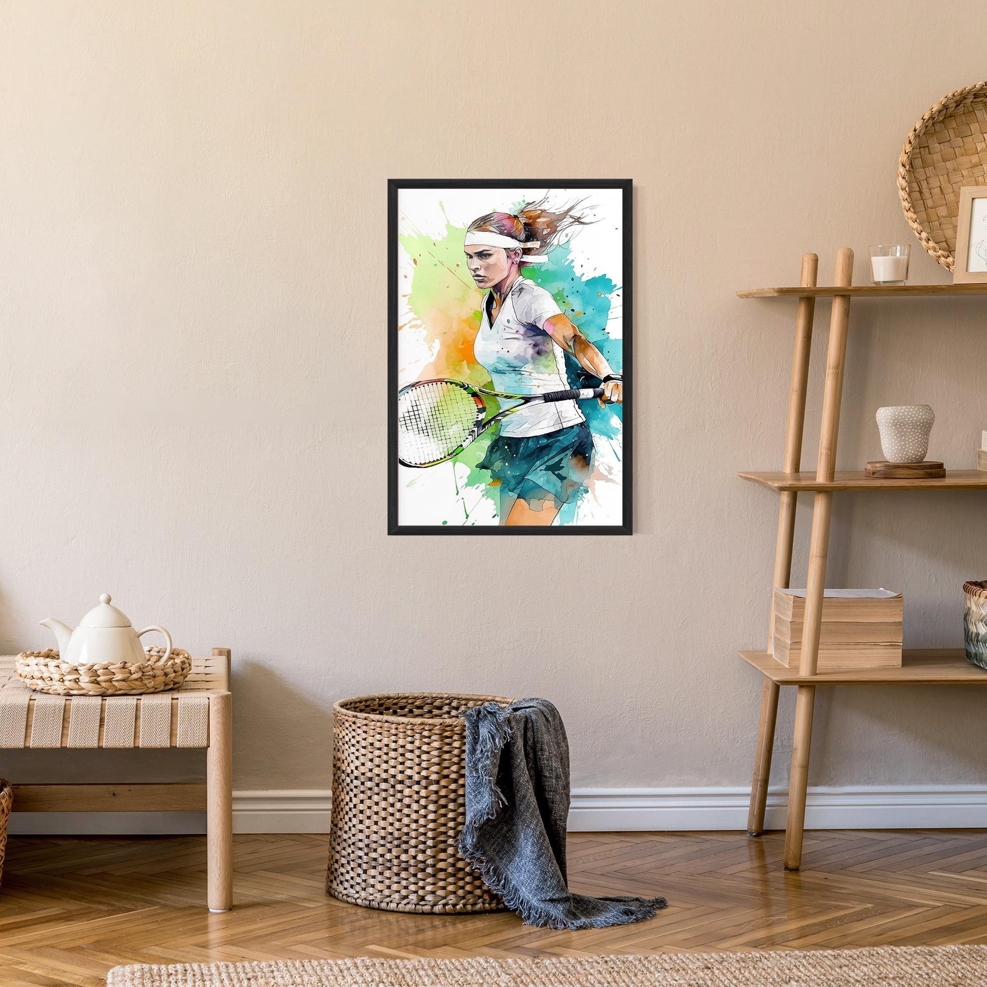 Gerahmte Poster Green Blue Tennis mockup 9