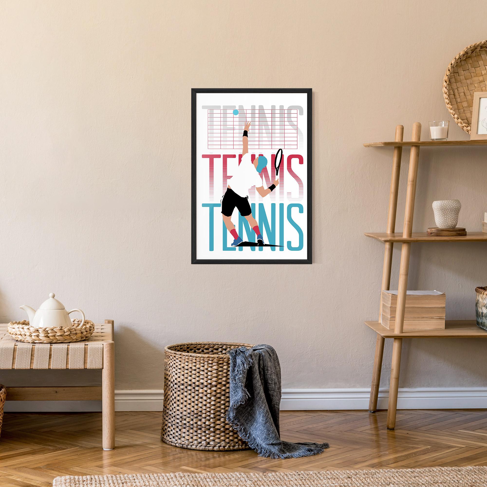 Gerahmte Poster Tennis Ball Jump mockup 9