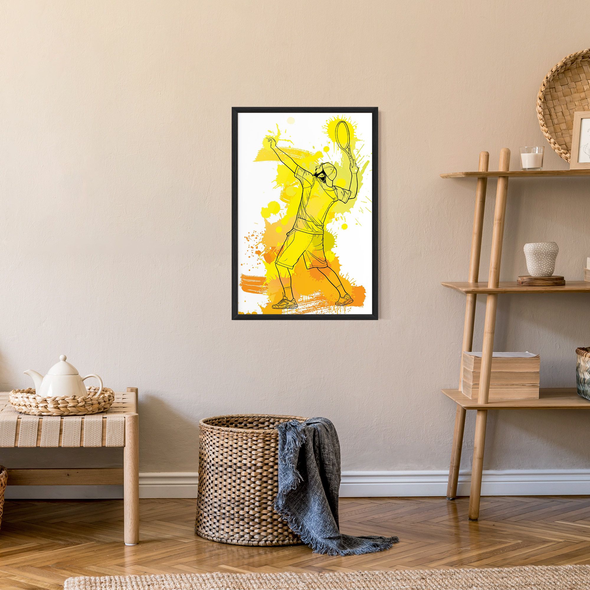 Yellow Art Tennis mockup 9