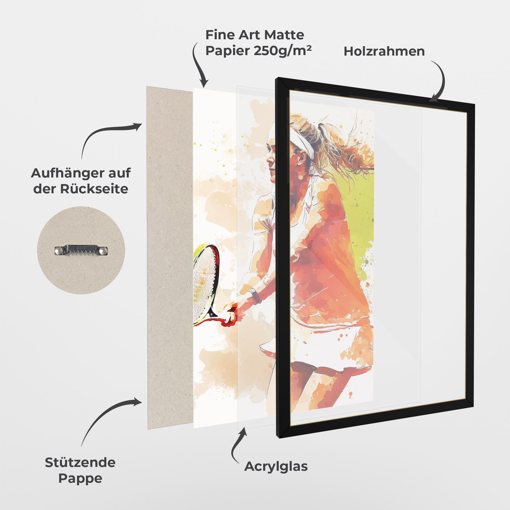 Orange Watercolor Tennis mockup 1