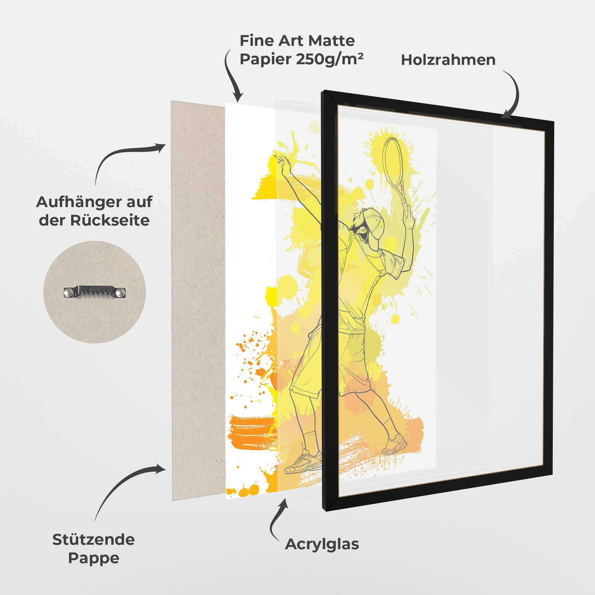 Yellow Art Tennis mockup 1