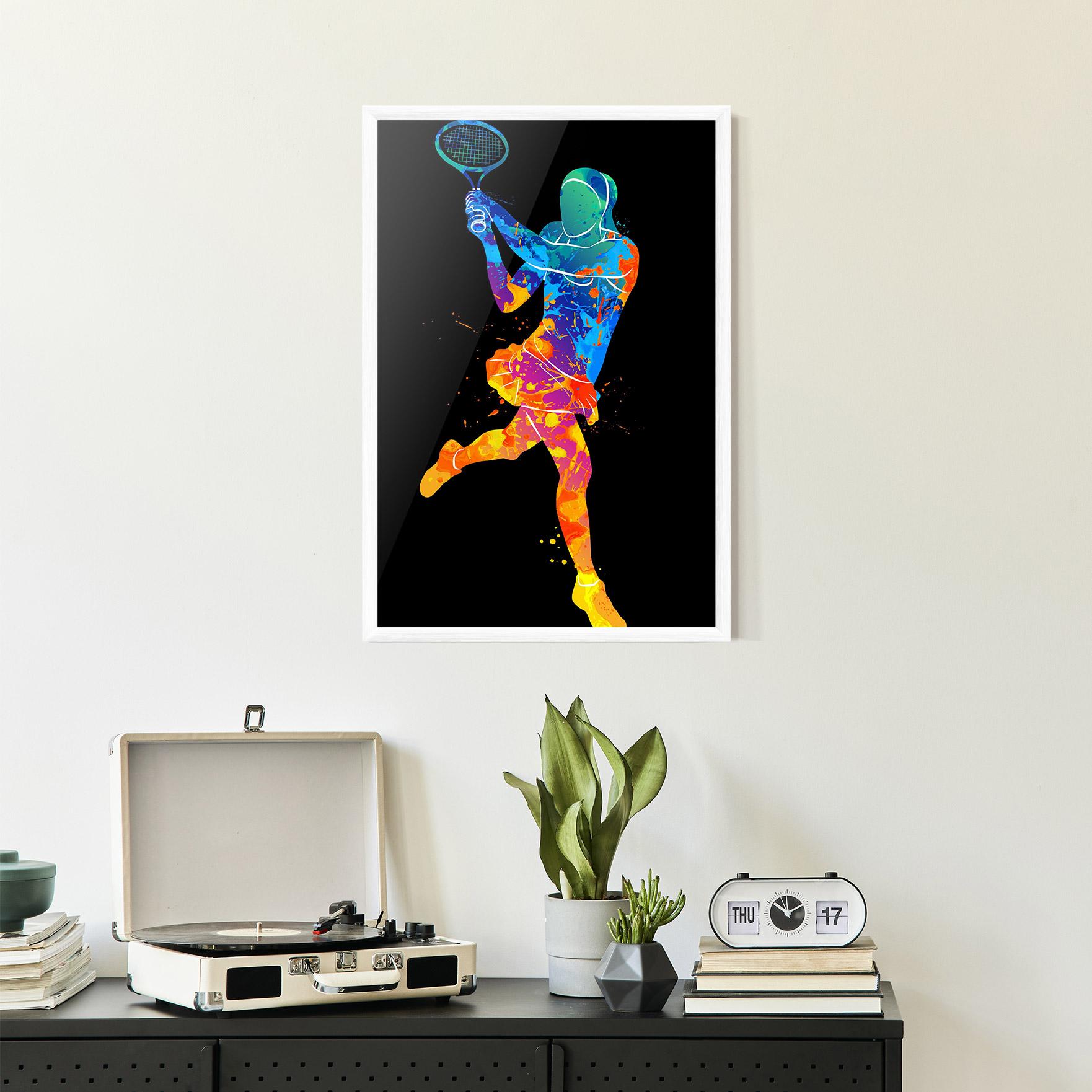 Gerahmte Poster Blue Orange Tennis mockup 2