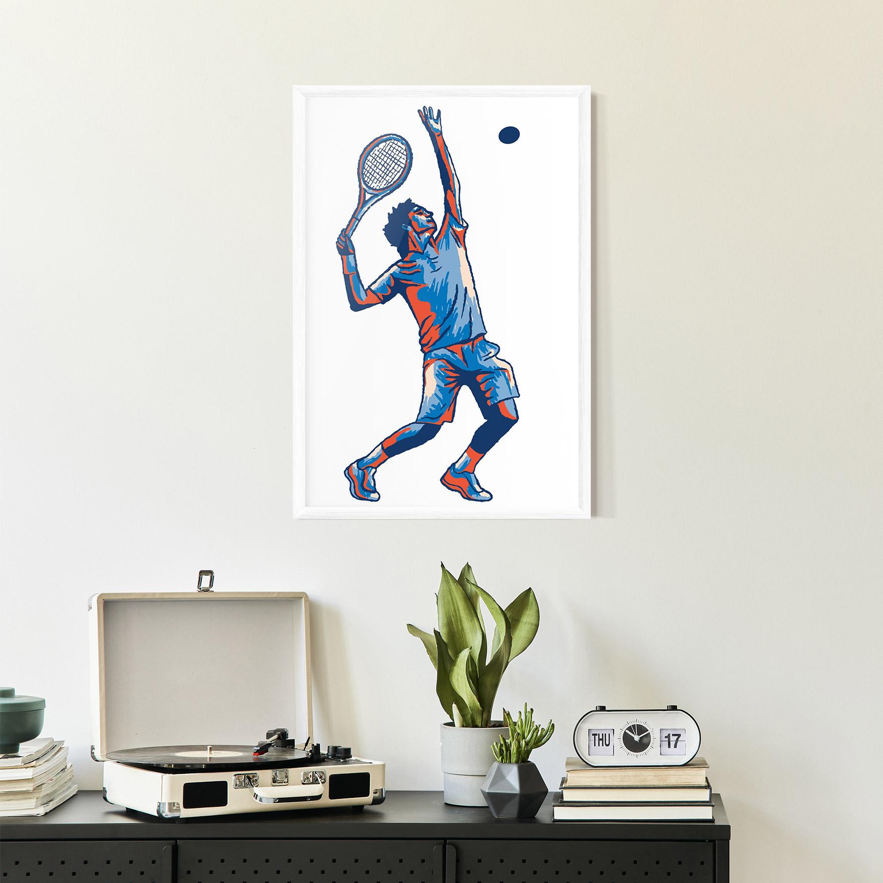 Gerahmte Poster Blue Red Tennis mockup 2