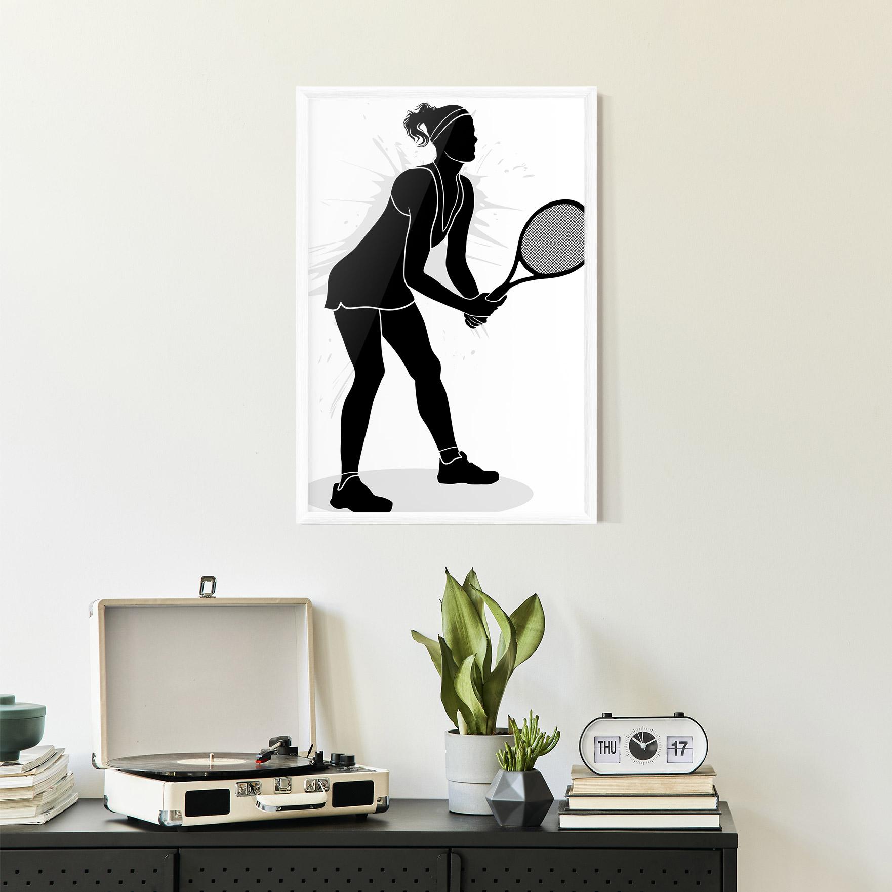 Gerahmte Poster Female Tennis Player mockup 2