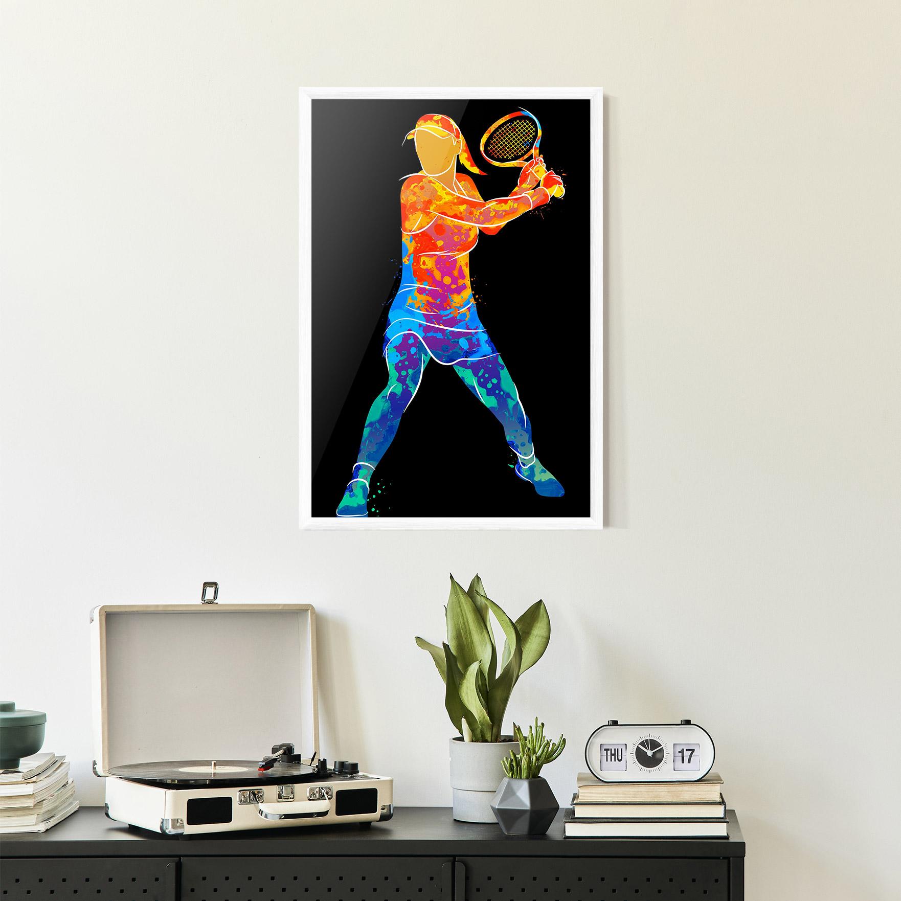 Gerahmte Poster Green Orange Tennis mockup 2