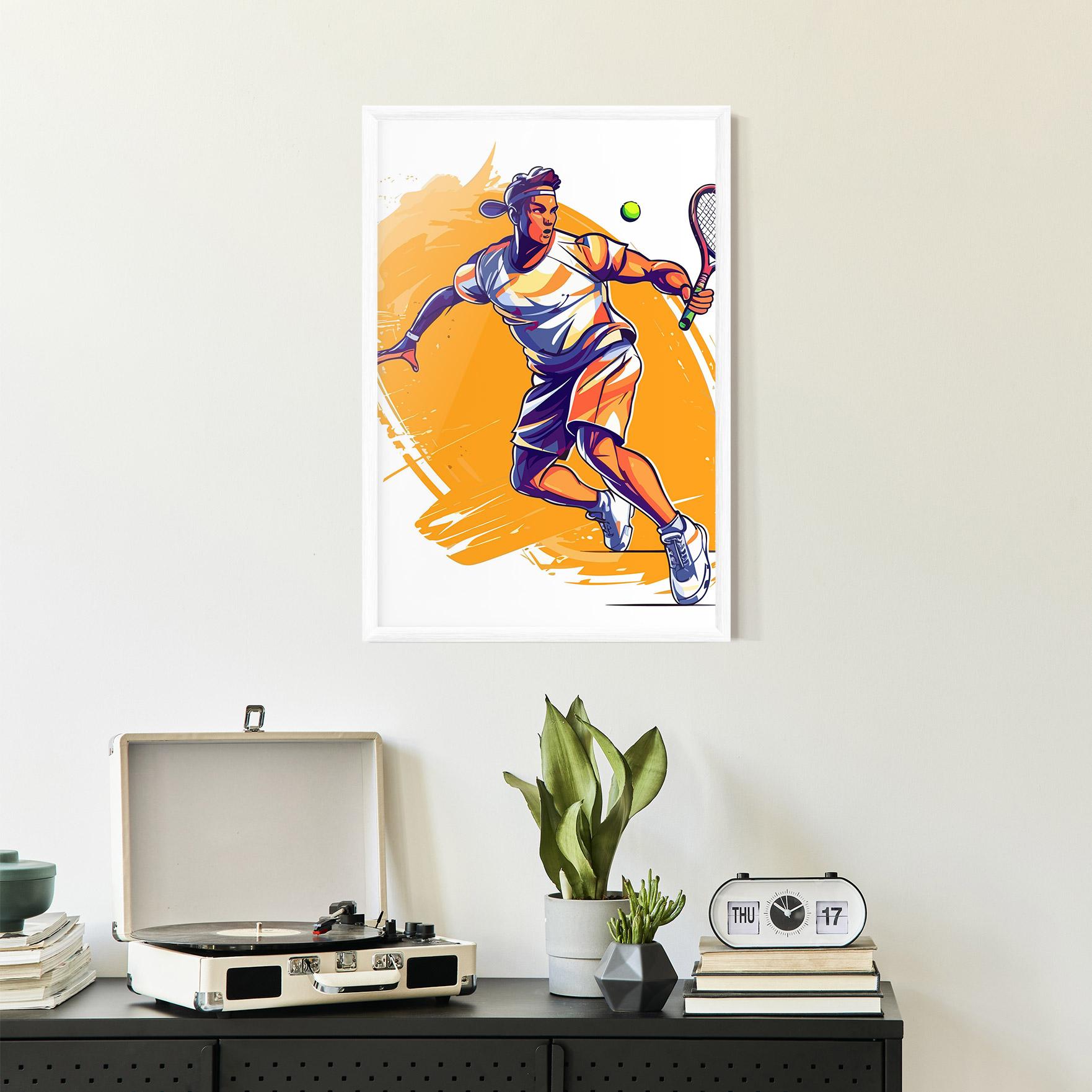 Gerahmte Poster Tennis Woman mockup 2