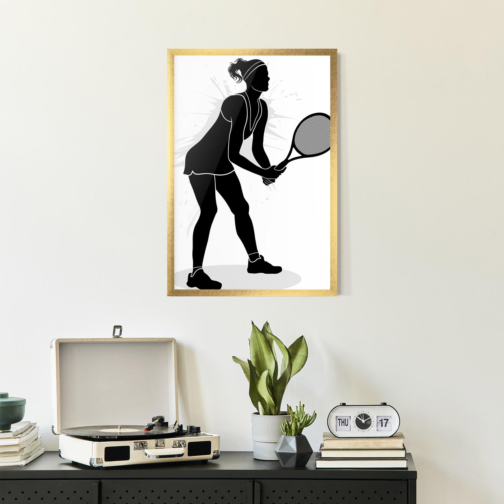 Gerahmte Poster Female Tennis Player mockup 2