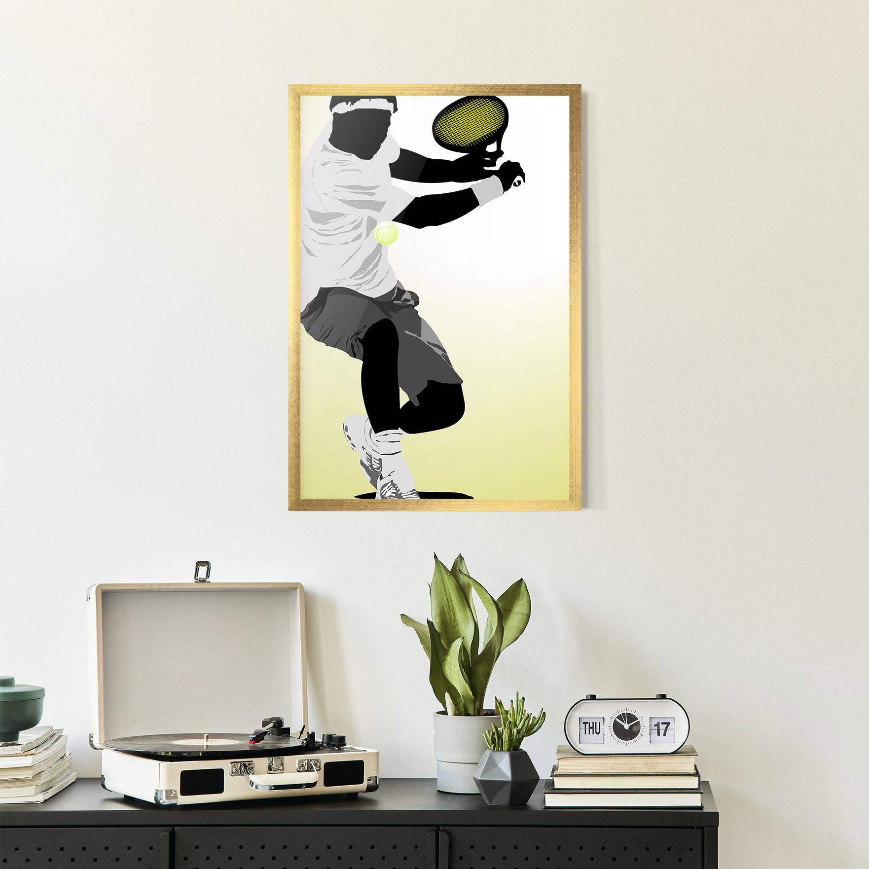 Gerahmte Poster Yellow Light Tennis mockup 2