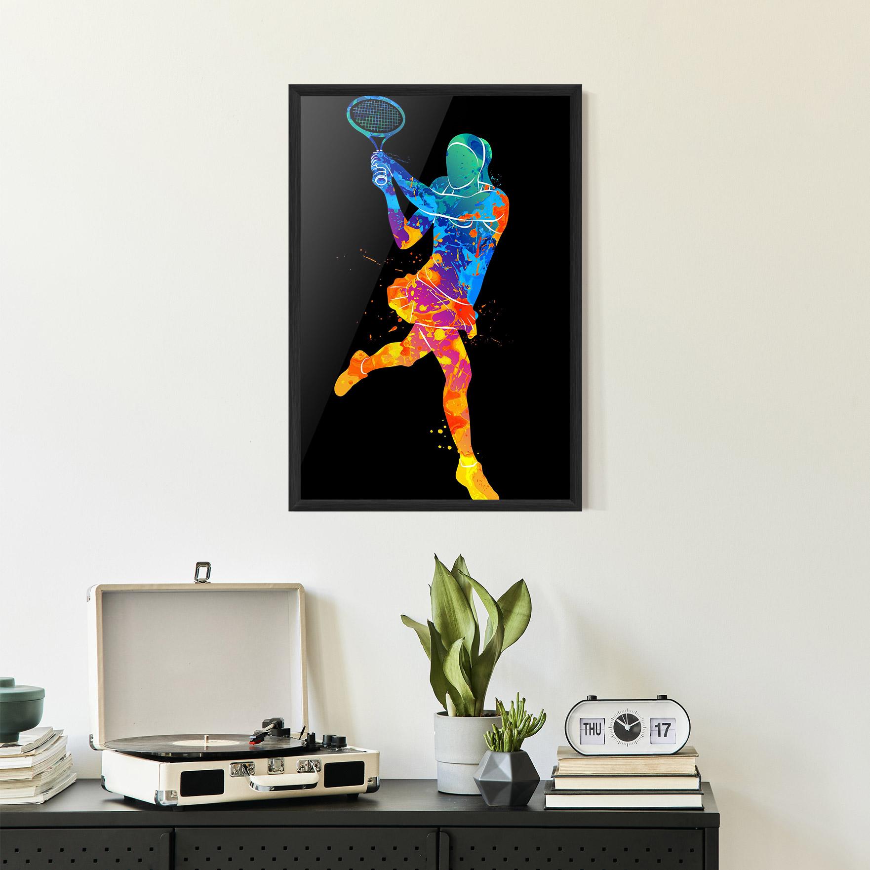 Gerahmte Poster Blue Orange Tennis mockup 2