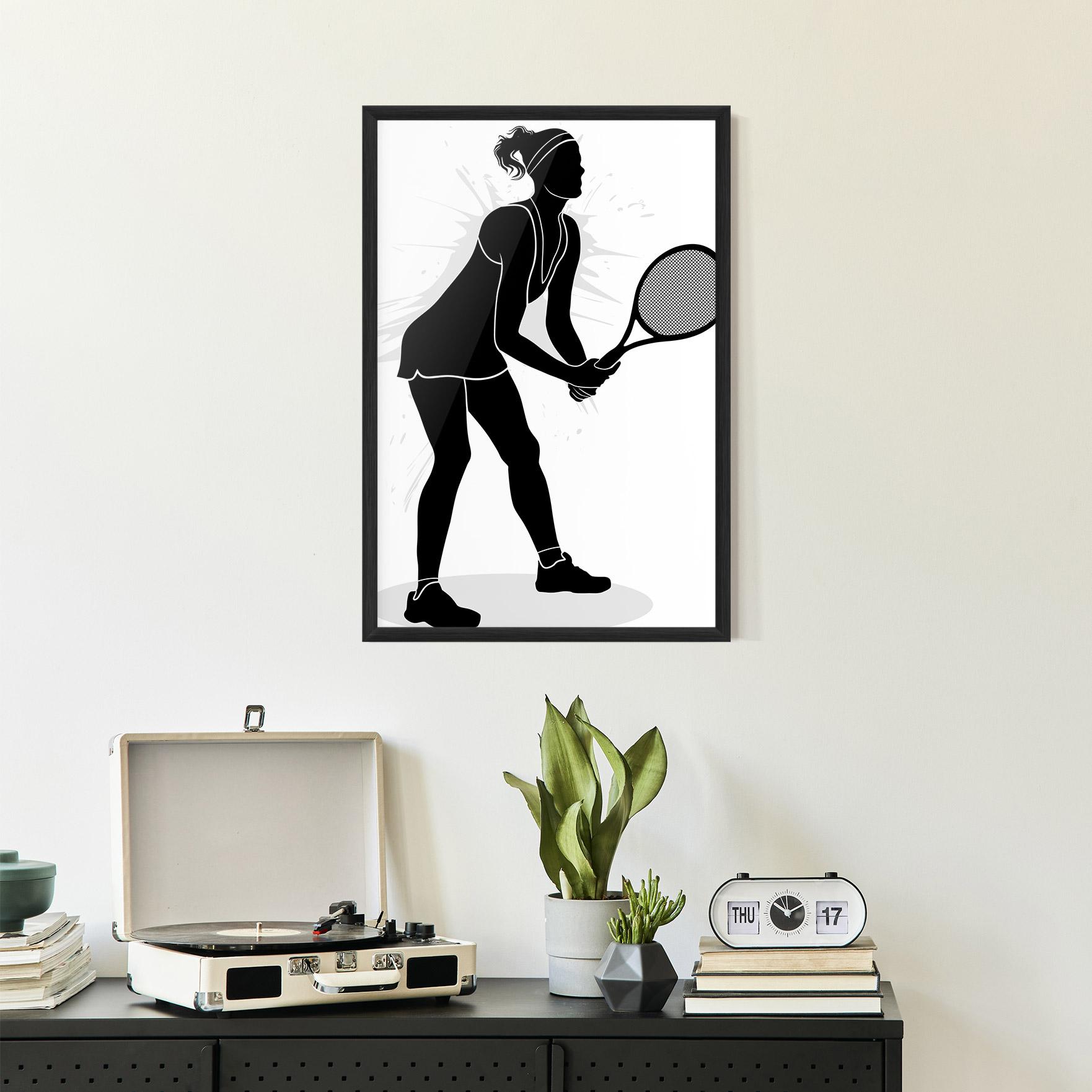 Gerahmte Poster Female Tennis Player mockup 2