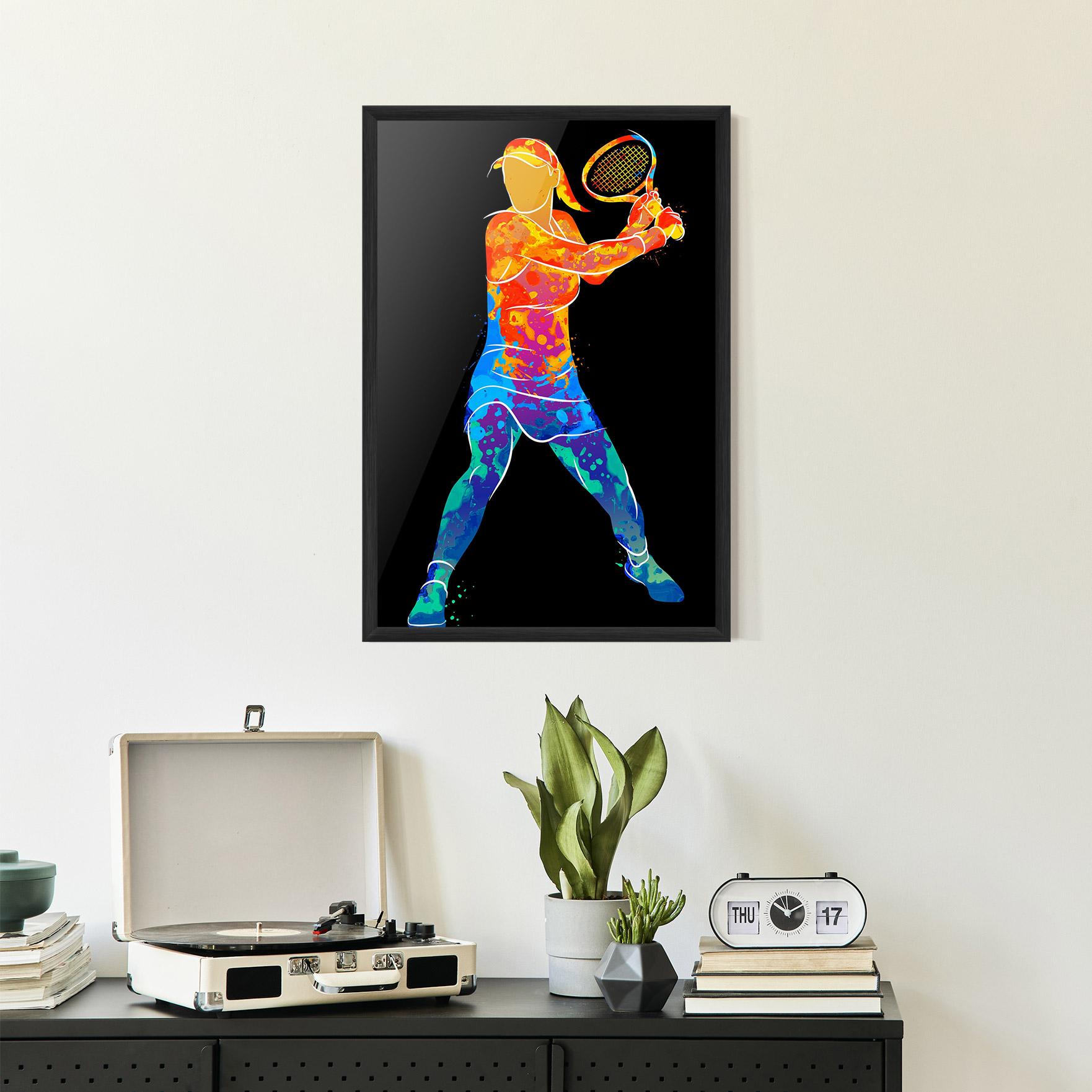 Gerahmte Poster Green Orange Tennis mockup 2