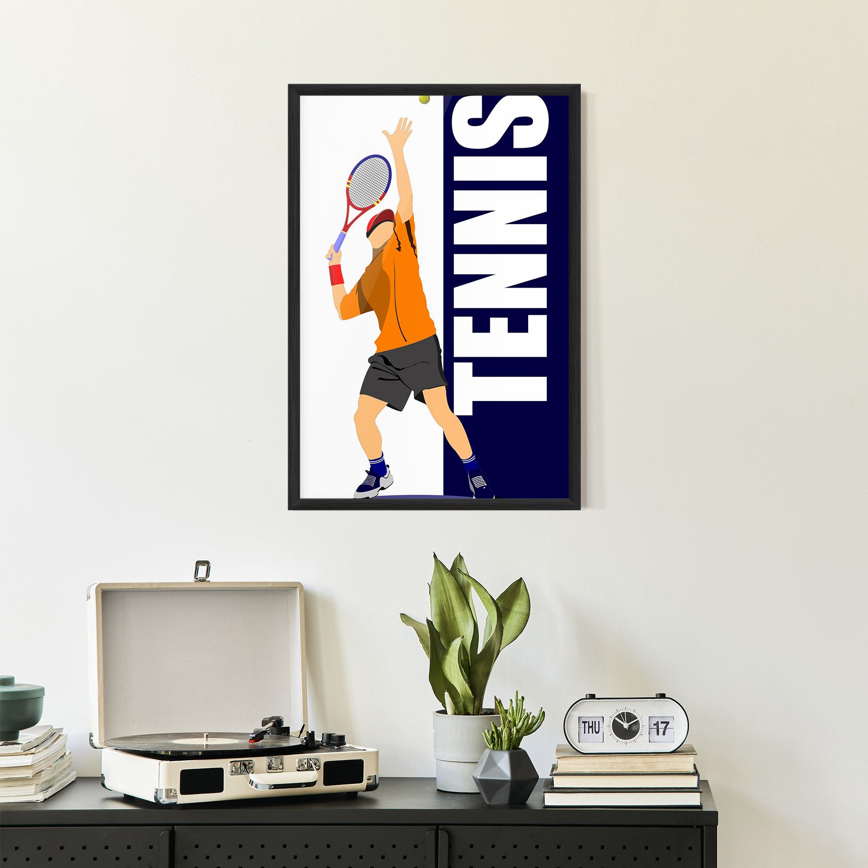 Orange Tennis Player mockup 2
