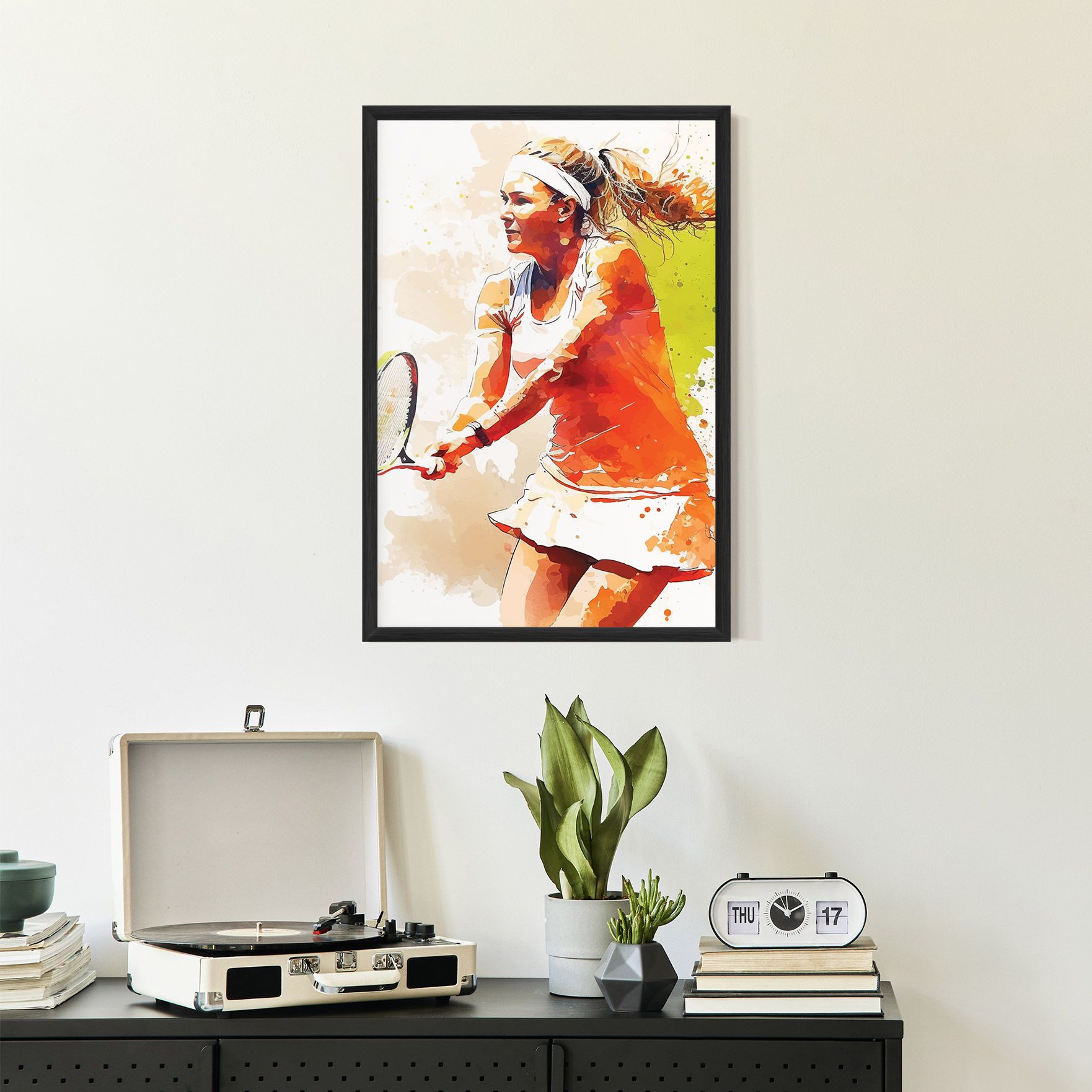 Orange Watercolor Tennis mockup 2