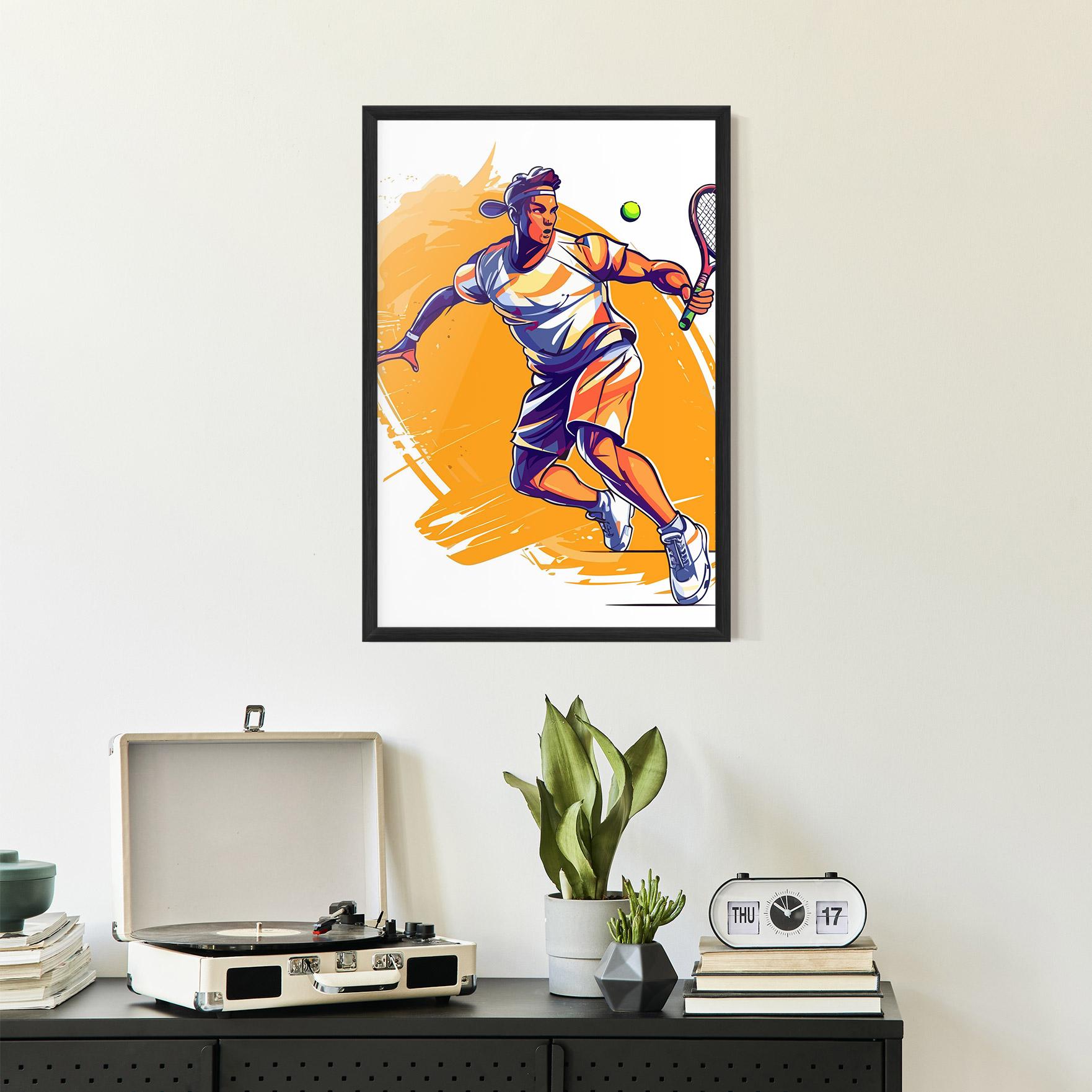Gerahmte Poster Tennis Woman mockup 2