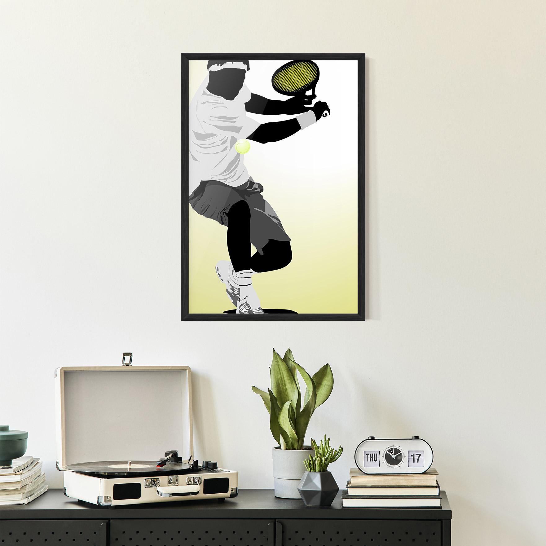 Gerahmte Poster Yellow Light Tennis mockup 2