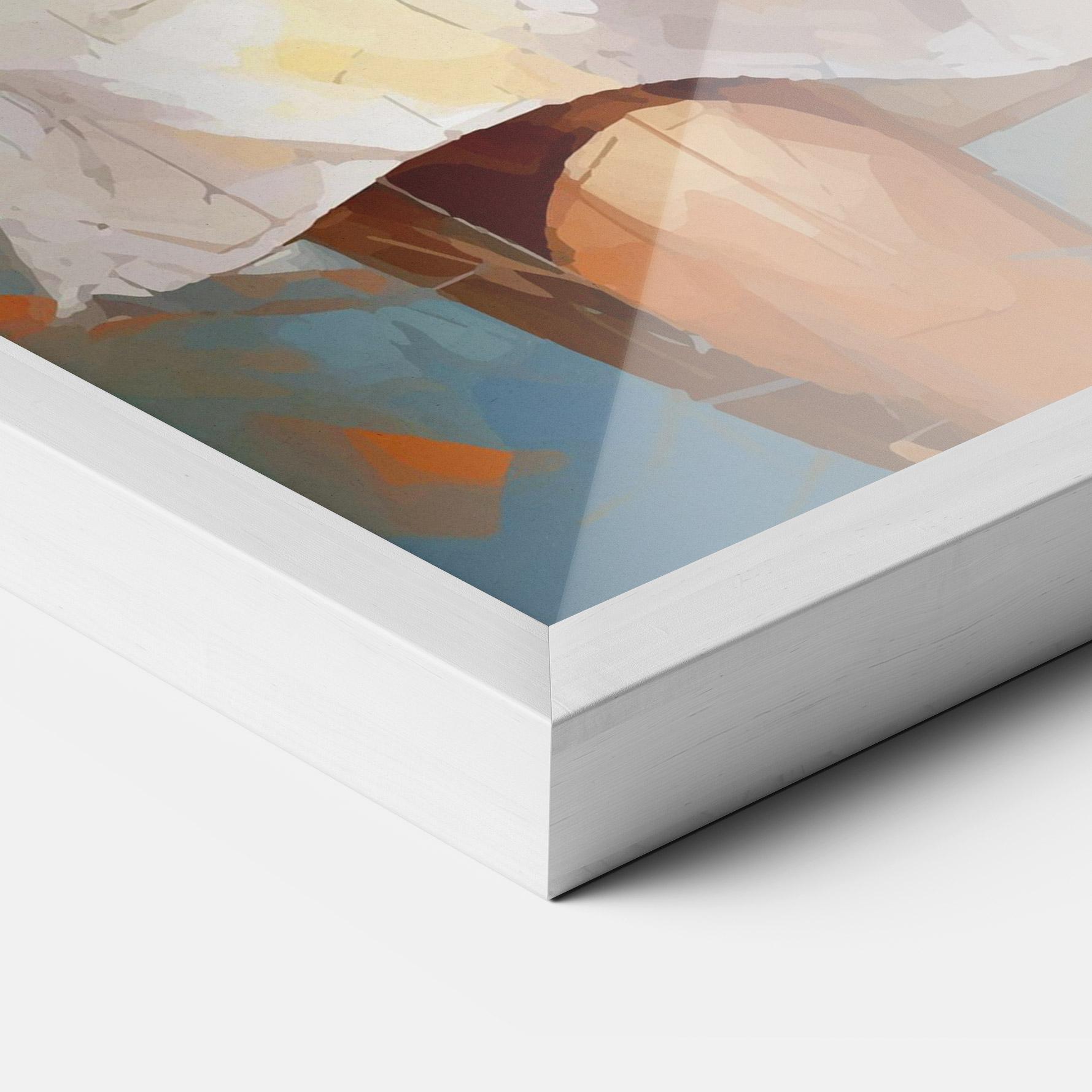 Gerahmte Poster Blonde Tennis Girl mockup 3