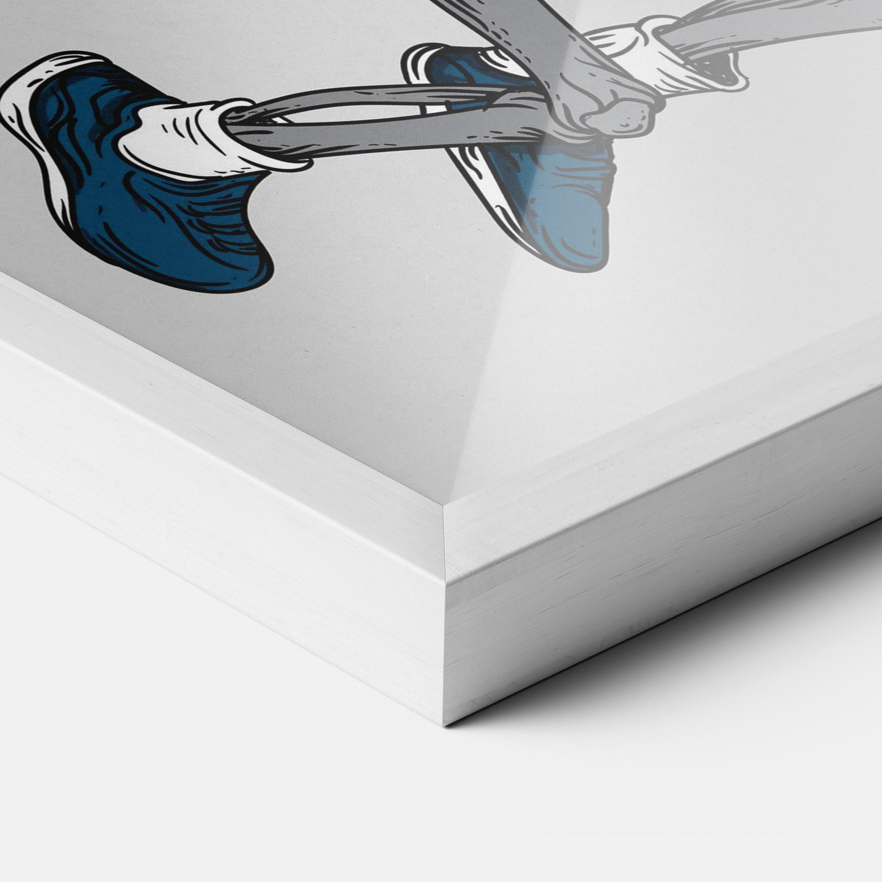 Gerahmte Poster Blue Skull Tennis mockup 3