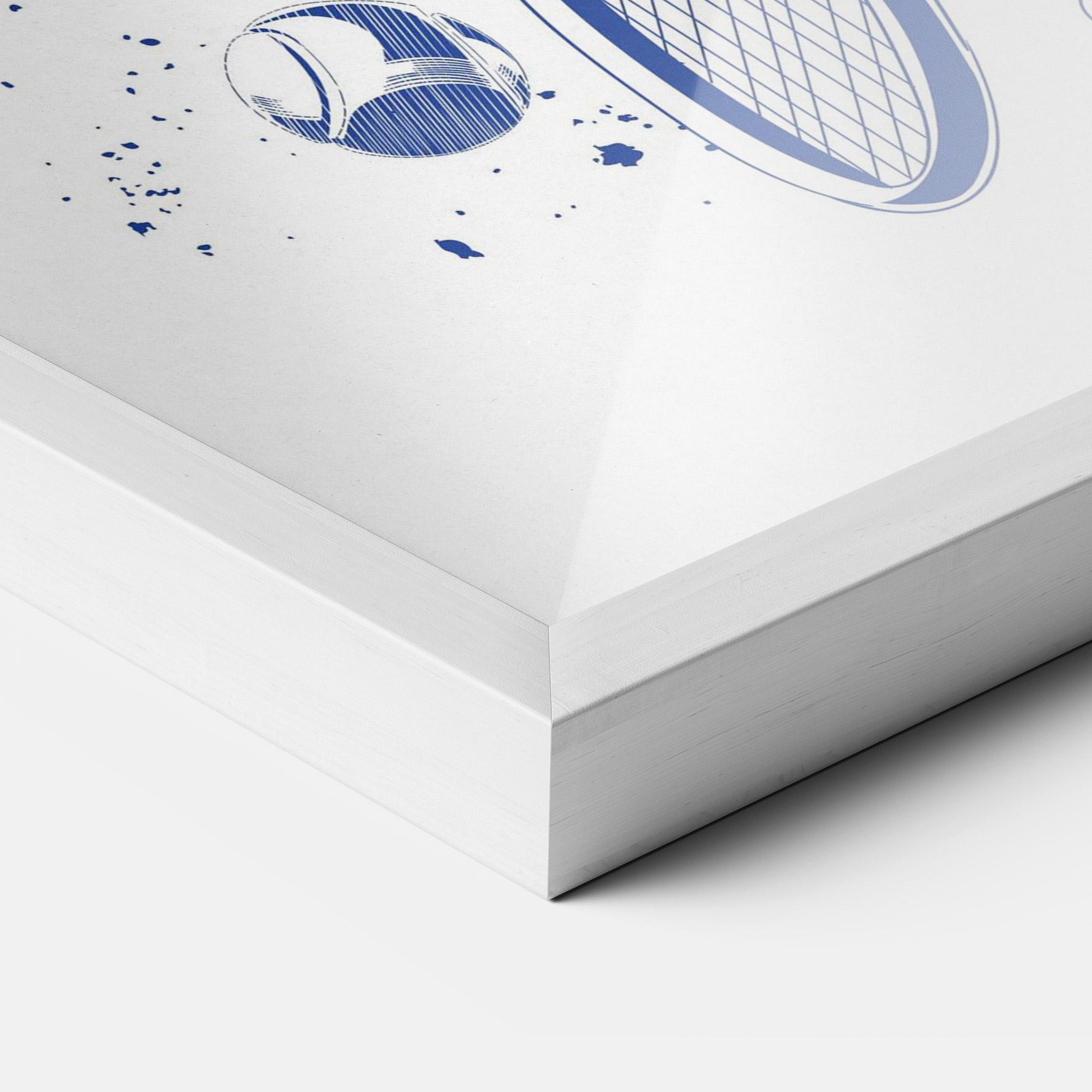 Gerahmte Poster Blue Tennis mockup 3