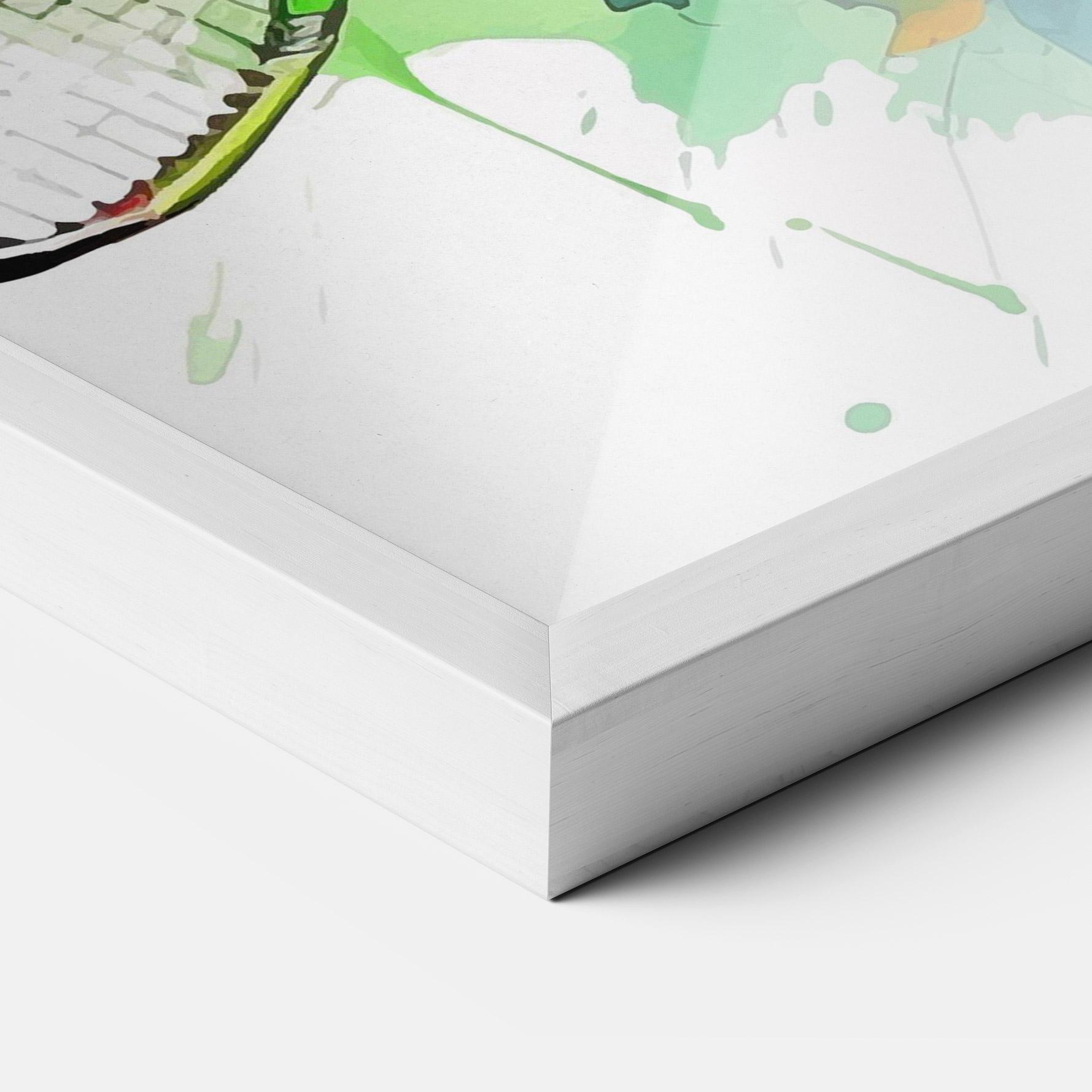 Gerahmte Poster Green Blue Tennis mockup 3