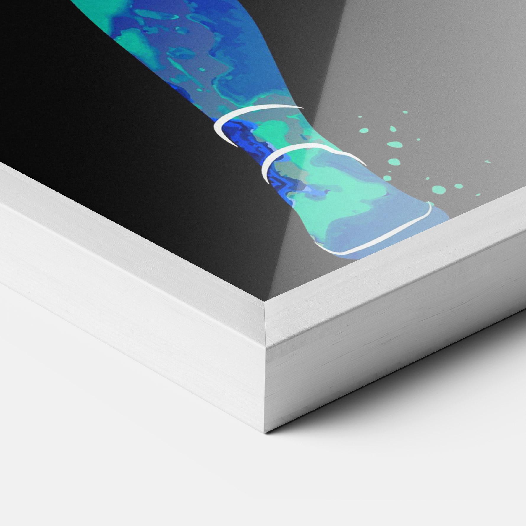 Gerahmte Poster Green Orange Tennis mockup 3