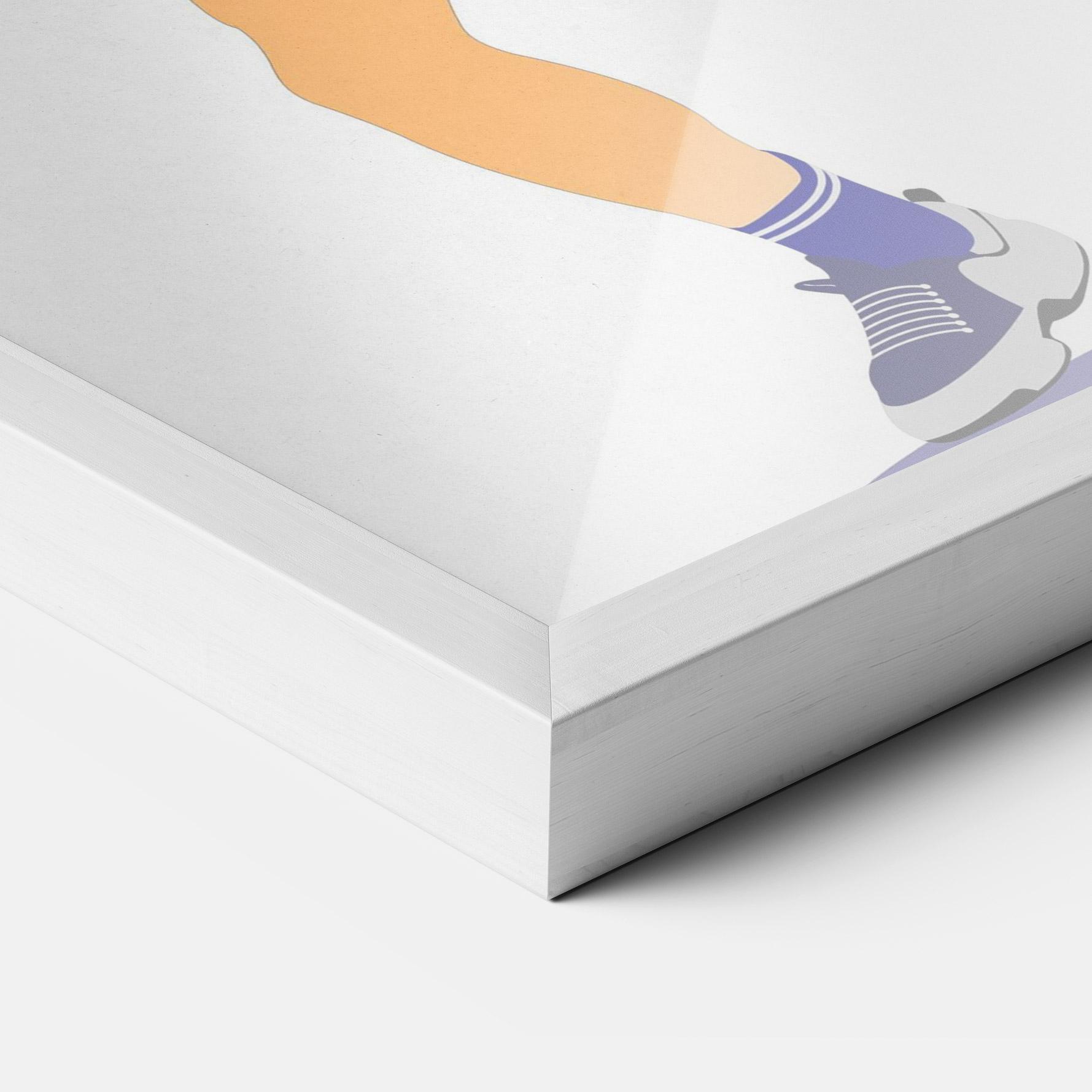 Gerahmte Poster Orange Tennis Player mockup 3