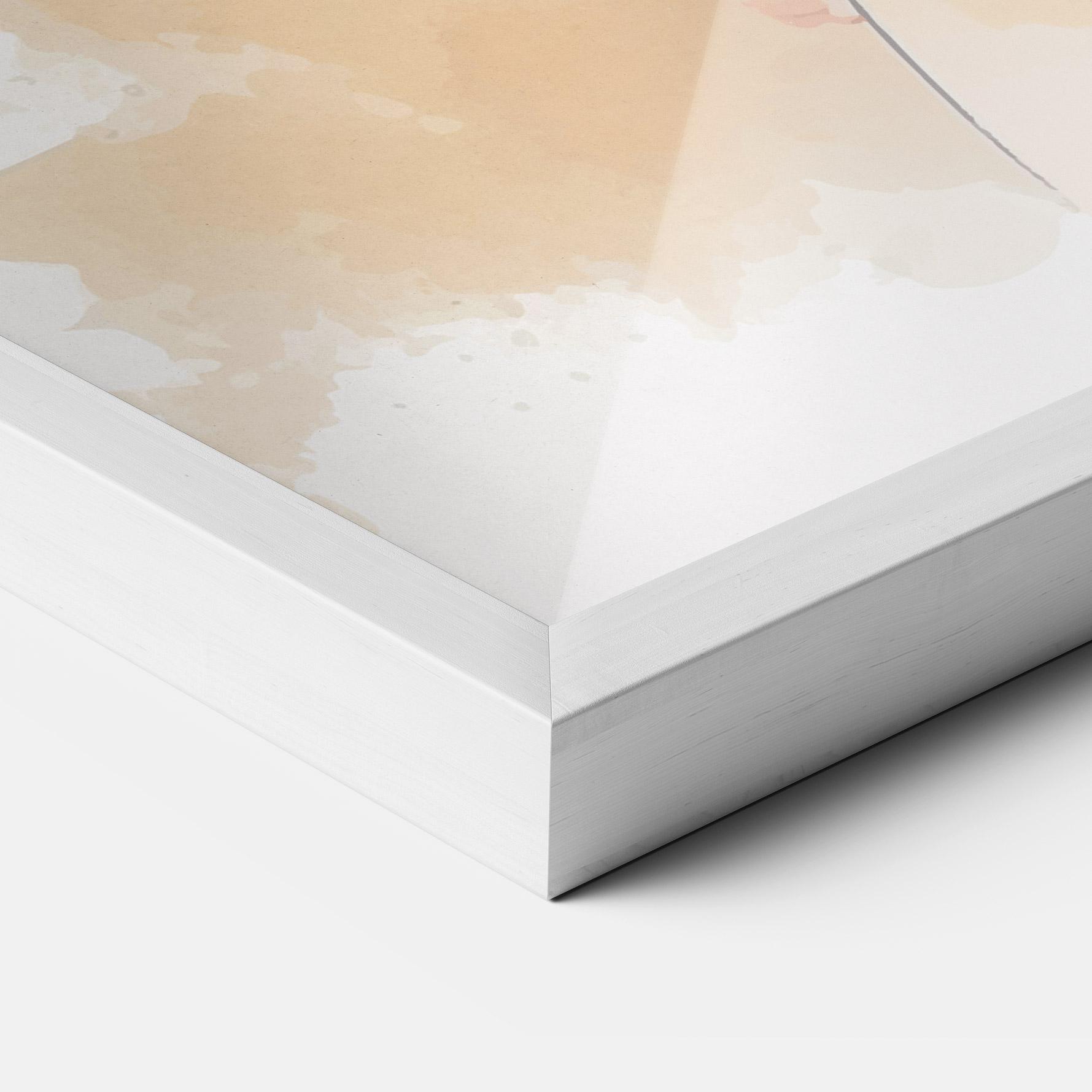 Gerahmte Poster Orange Watercolor Tennis mockup 3